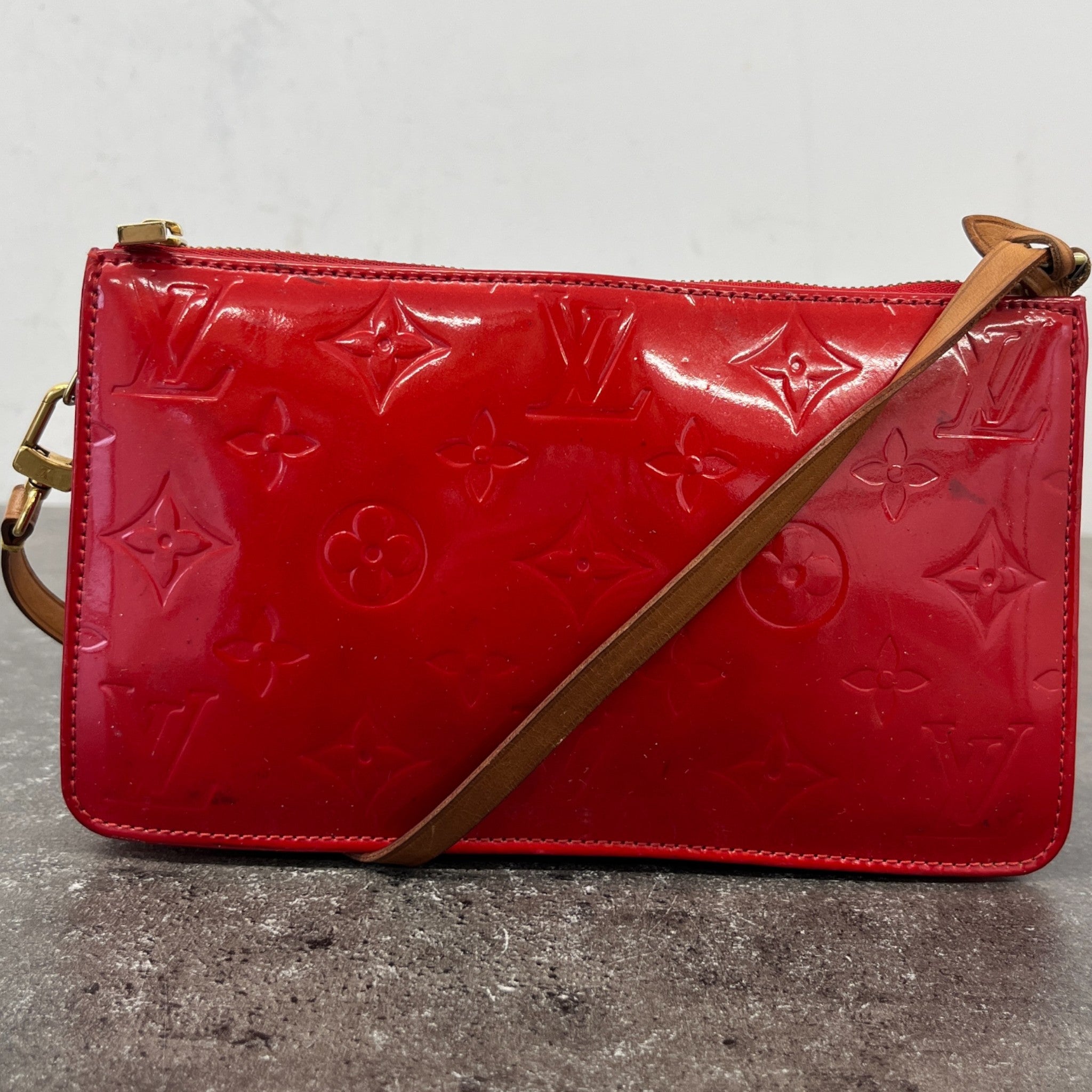 Women's Monogram Vernis Lexington Pochette Handbag Red