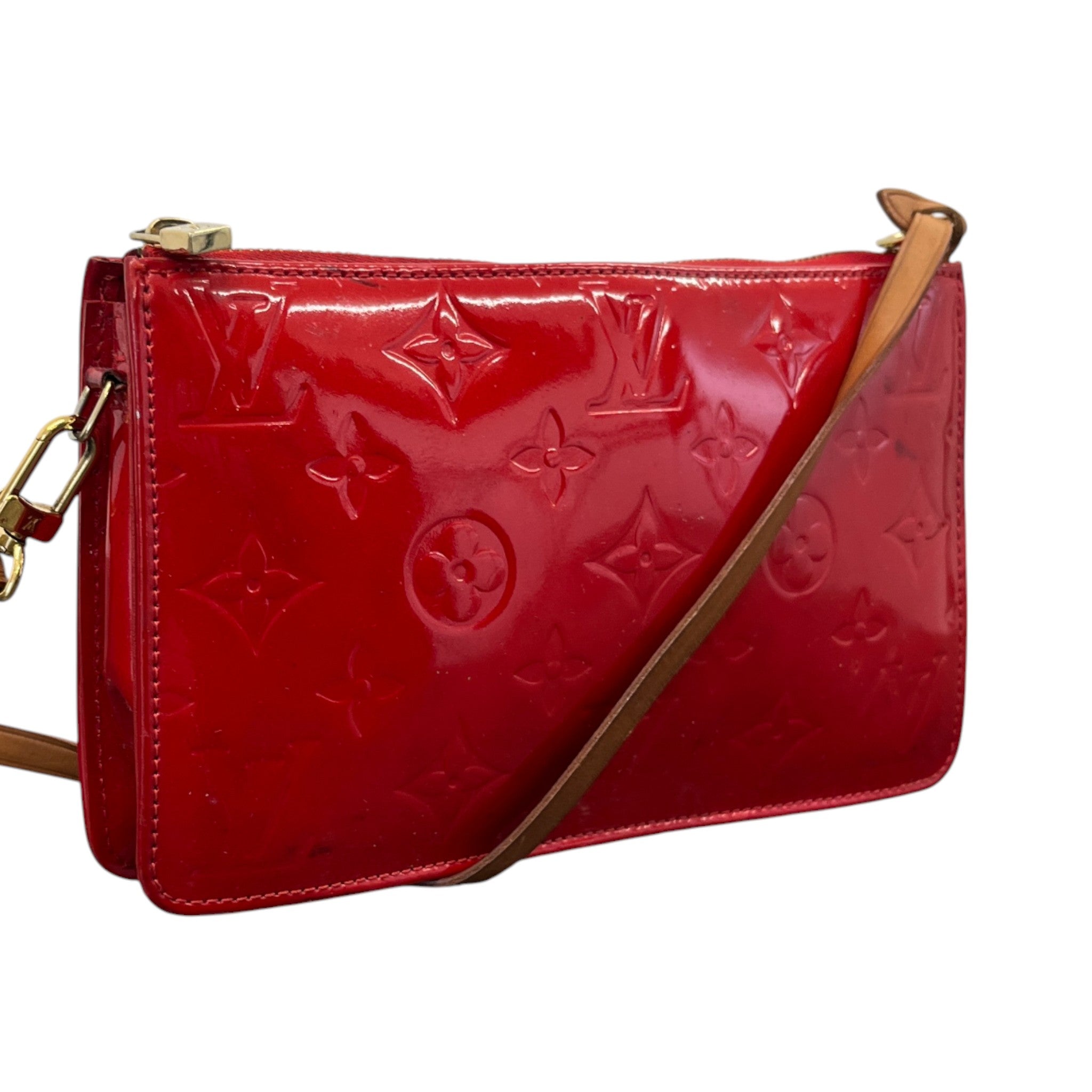 Women's Monogram Vernis Lexington Pochette Handbag Red