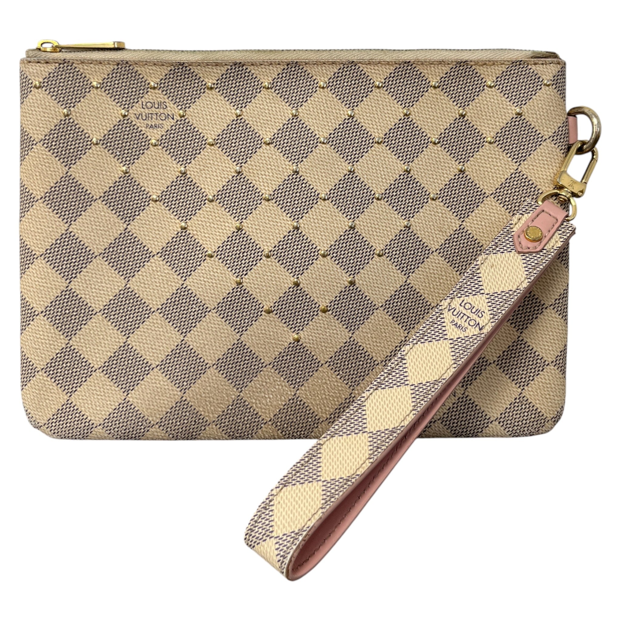 Women's Damier Azur Canvas Pochette Pouch Cream
