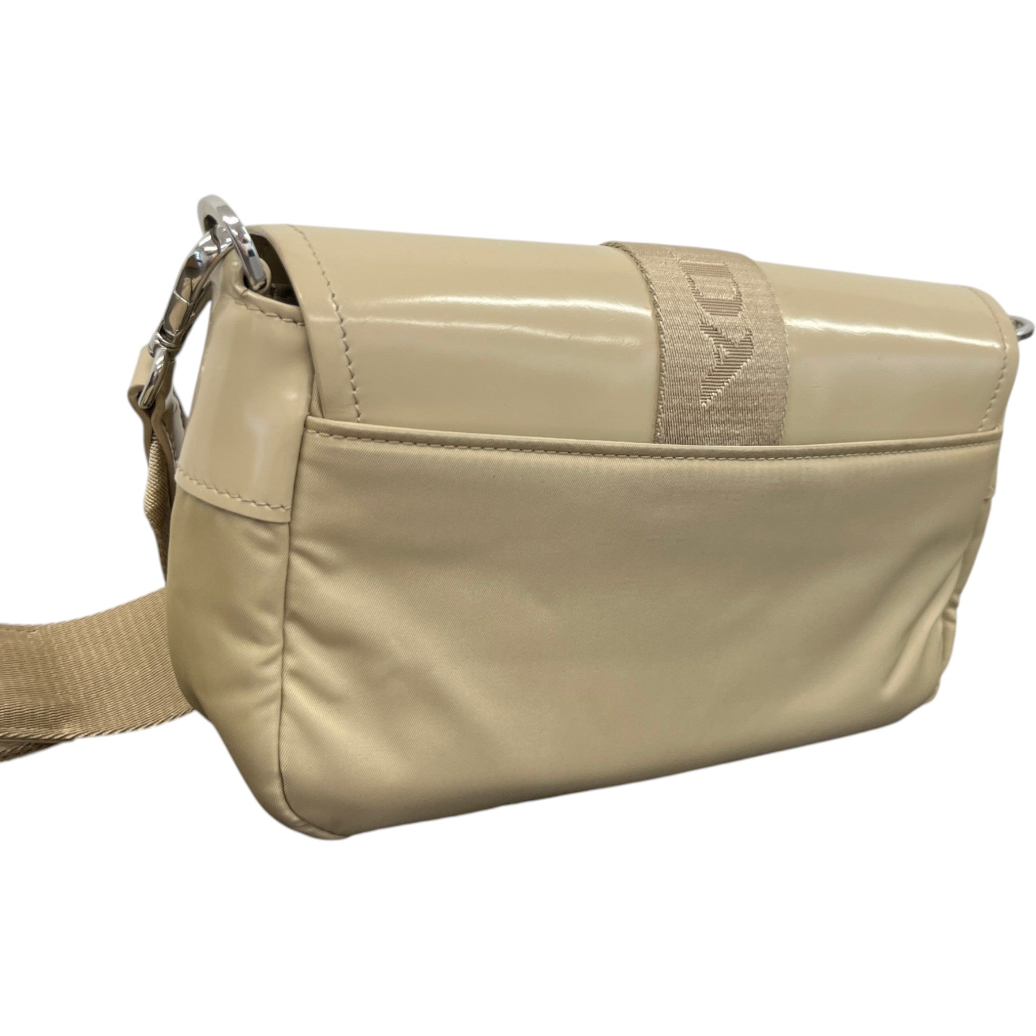 Women's Re-Nylon Spazzolato Double Pocket Bag Beige