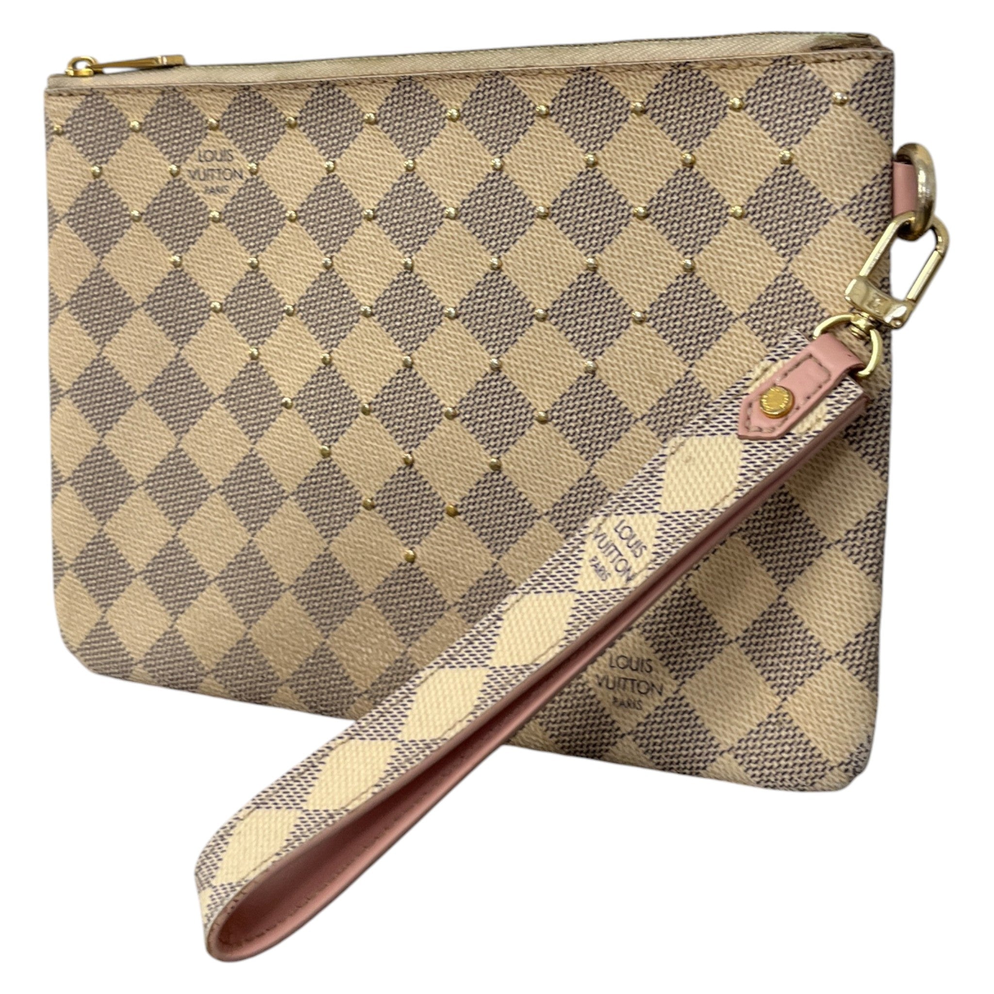Women's Damier Azur Canvas Pochette Pouch Cream