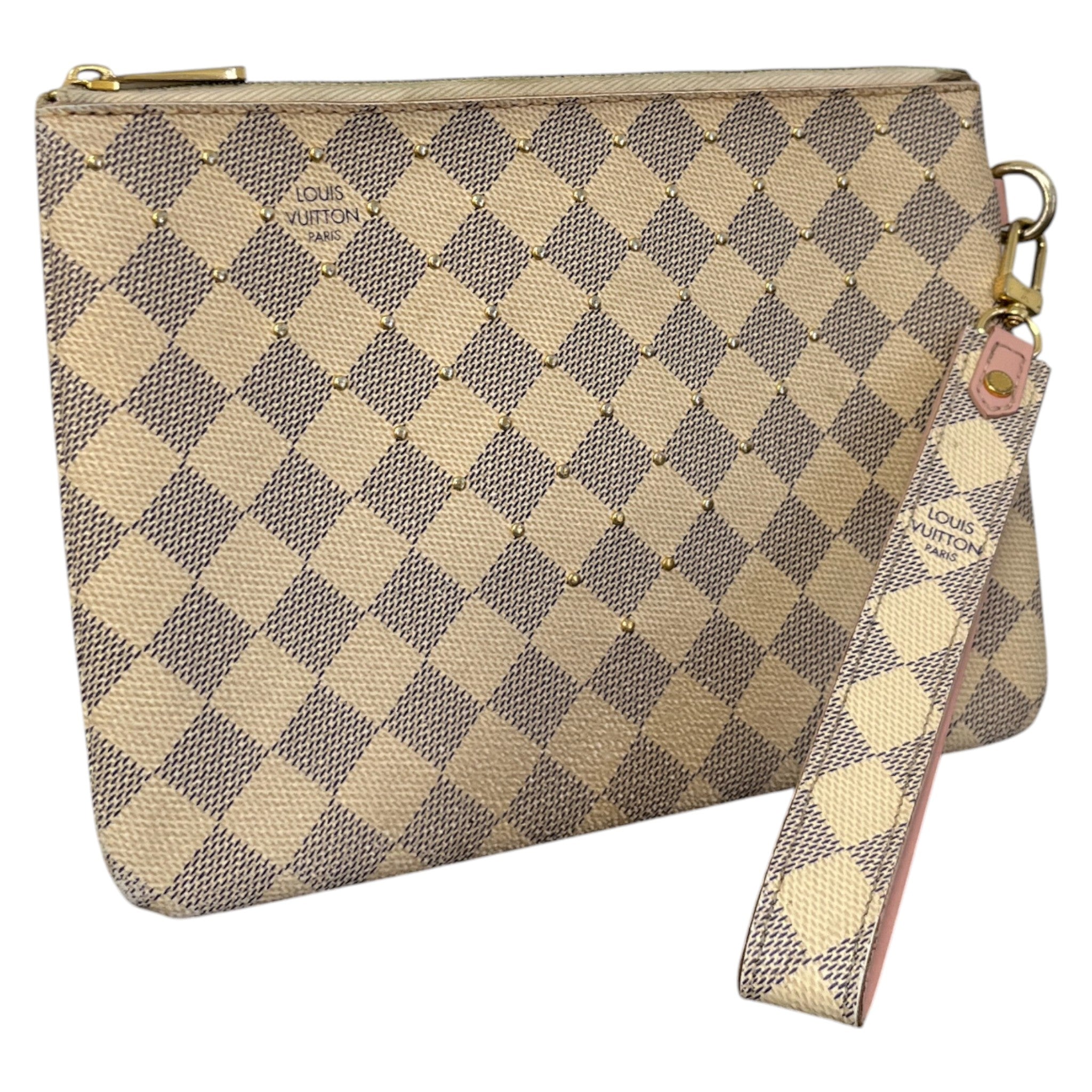 Women's Damier Azur Canvas Pochette Pouch Cream