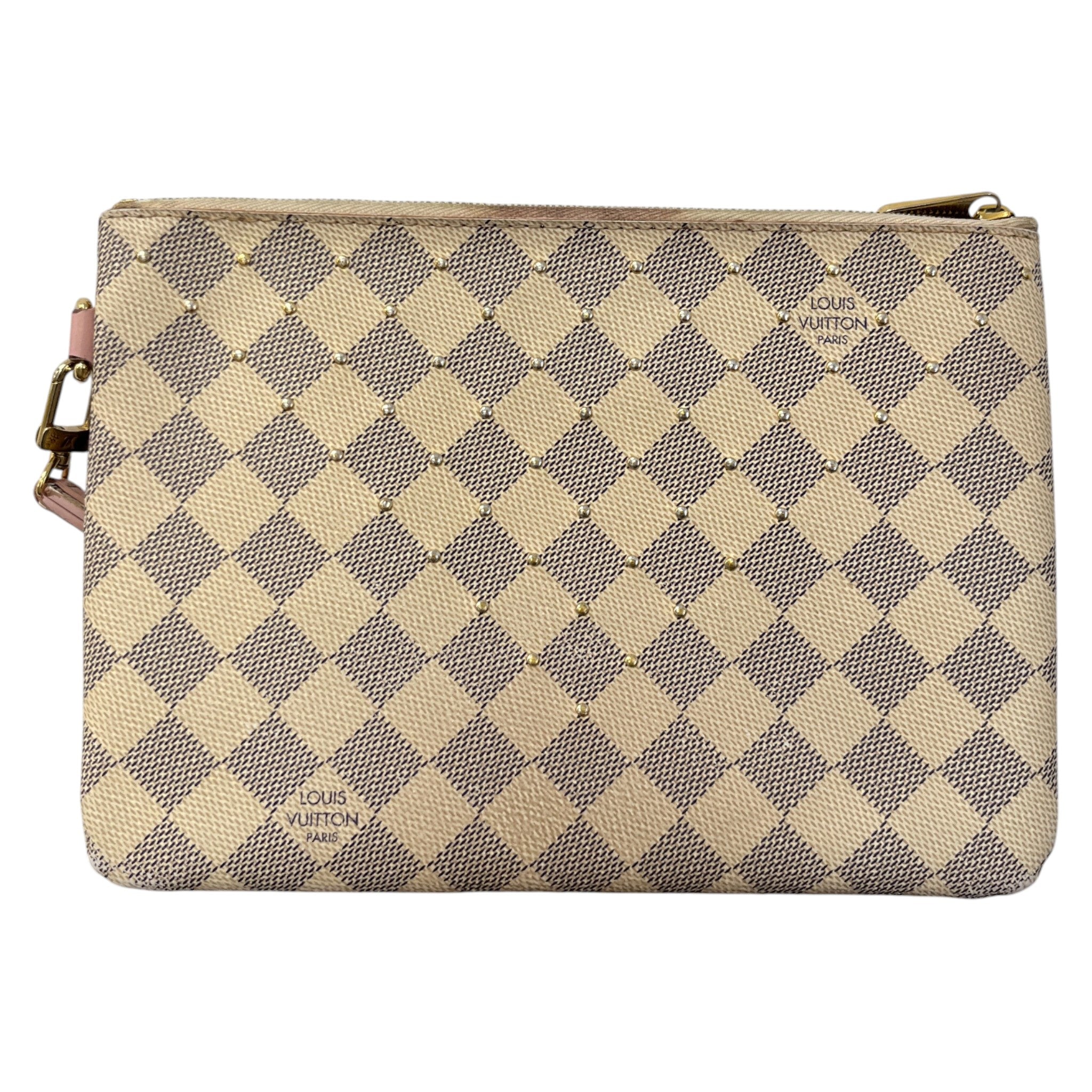 Women's Damier Azur Canvas Pochette Pouch Cream
