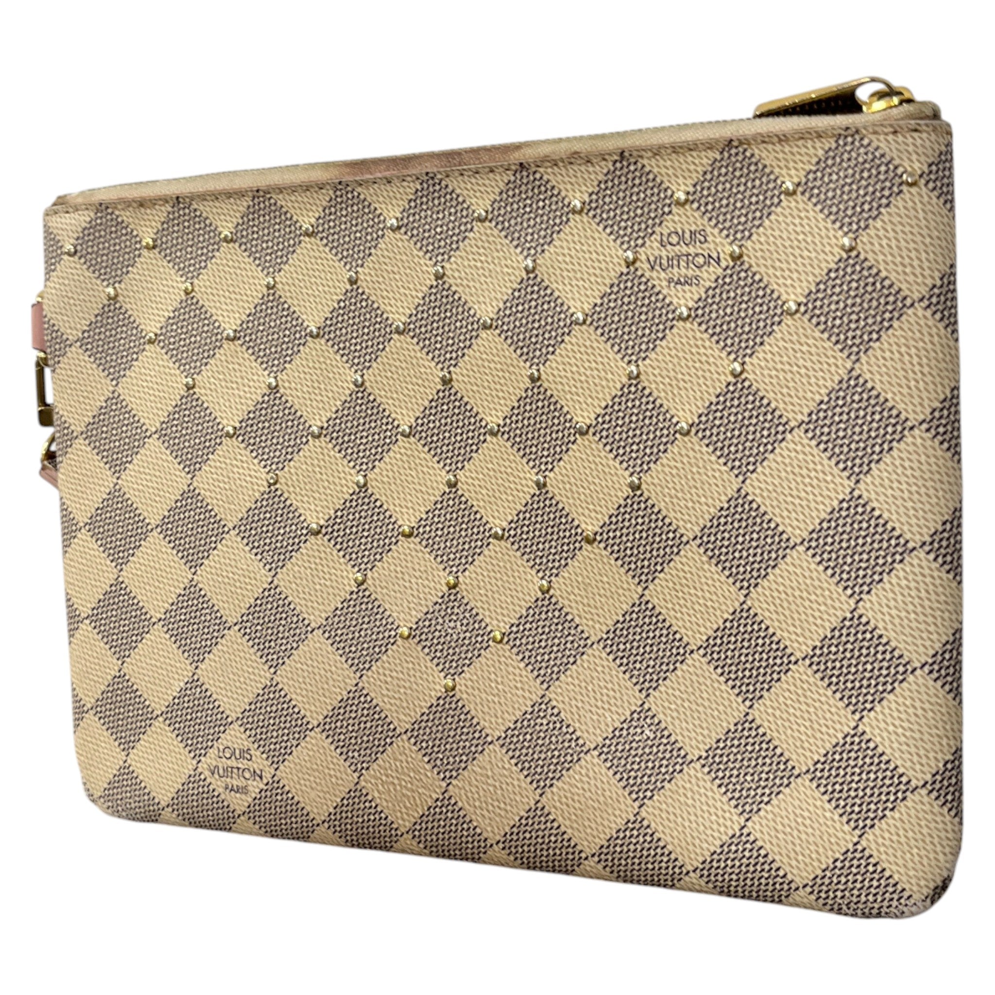 Women's Damier Azur Canvas Pochette Pouch Cream
