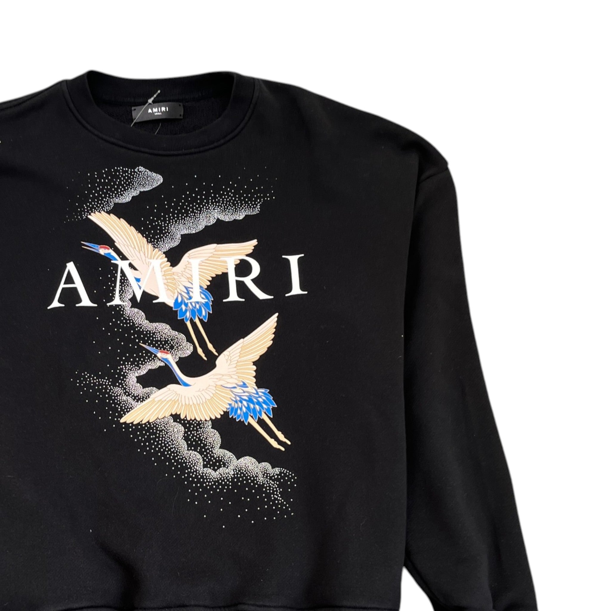 Men's Crane Crew Oversized Sweatshirt Black Size S