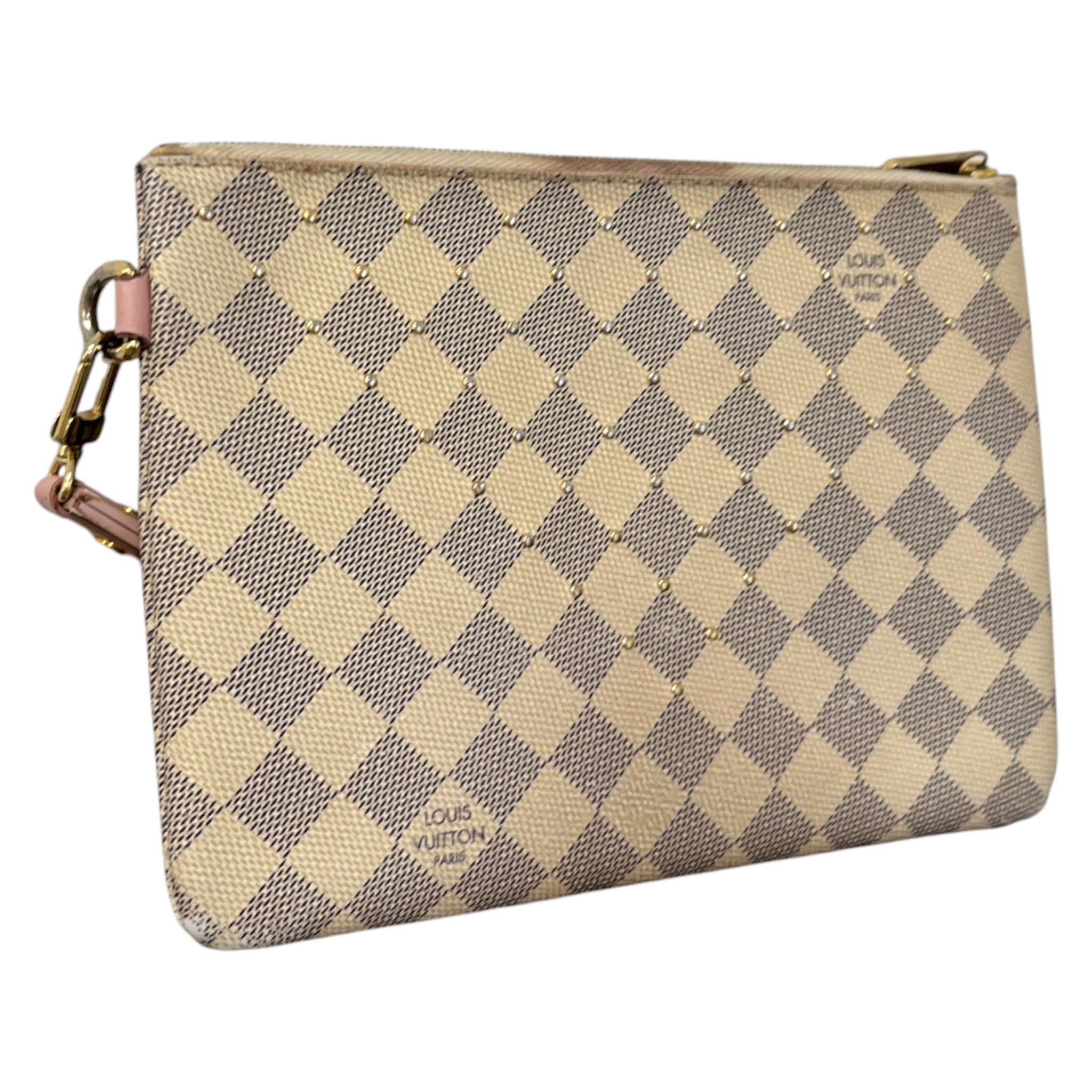 Women's Damier Azur Canvas Pochette Pouch Cream
