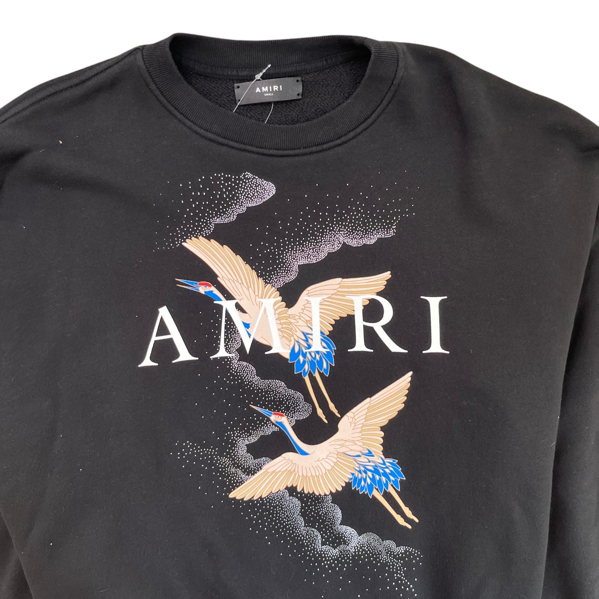 Men's Crane Crew Oversized Sweatshirt Black Size S