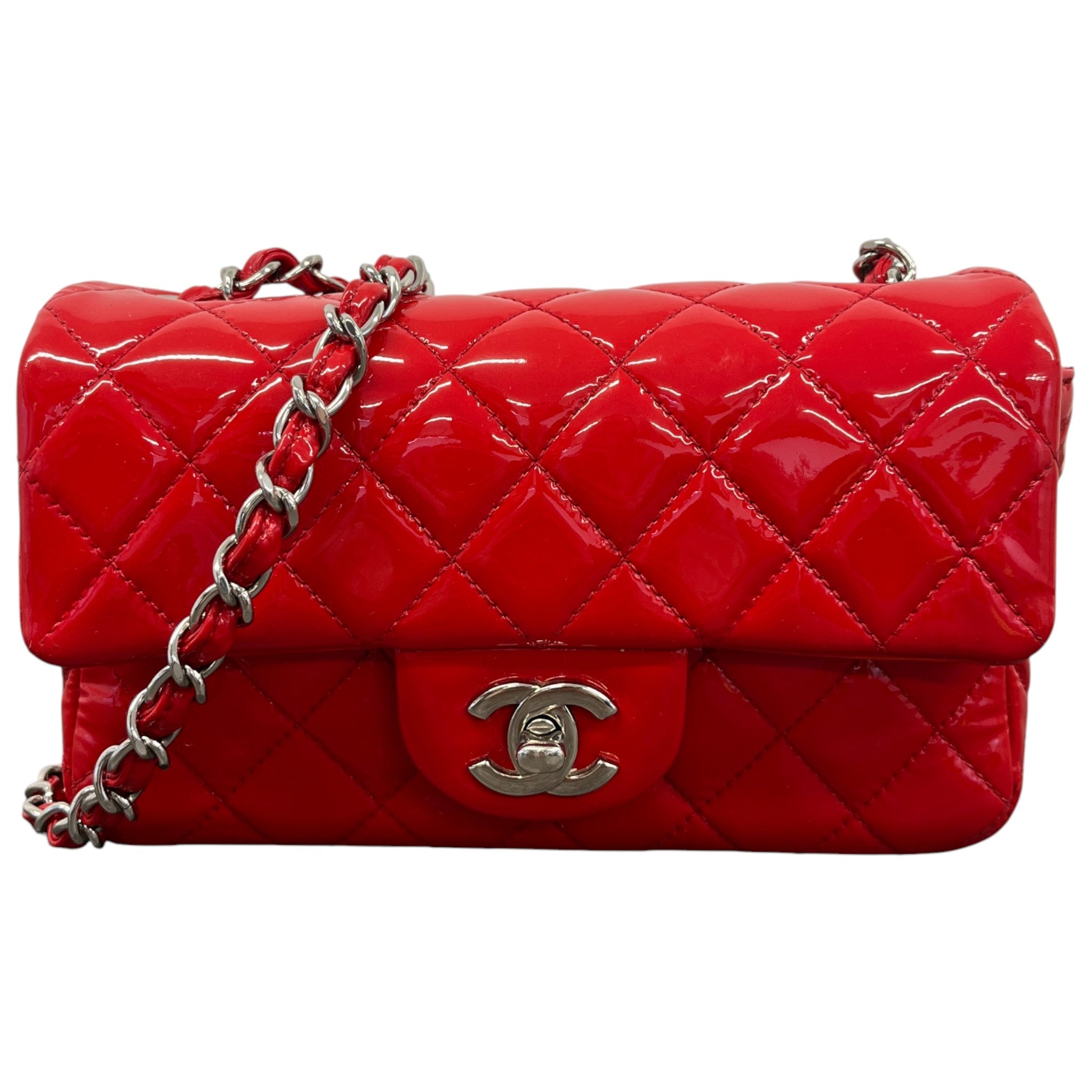 Women's Classic Single Flap Mini Handbag Red