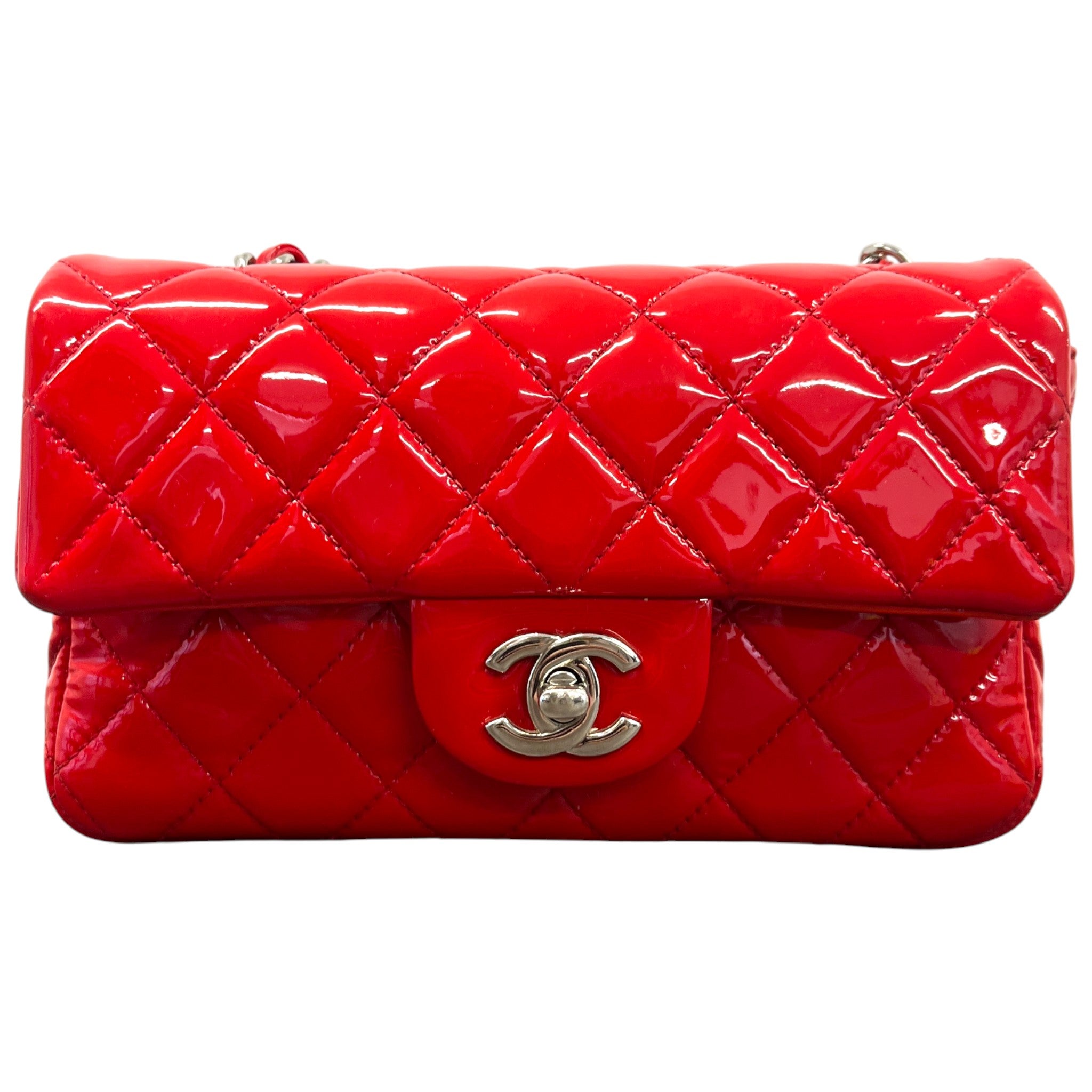 Women's Classic Single Flap Mini Handbag Red