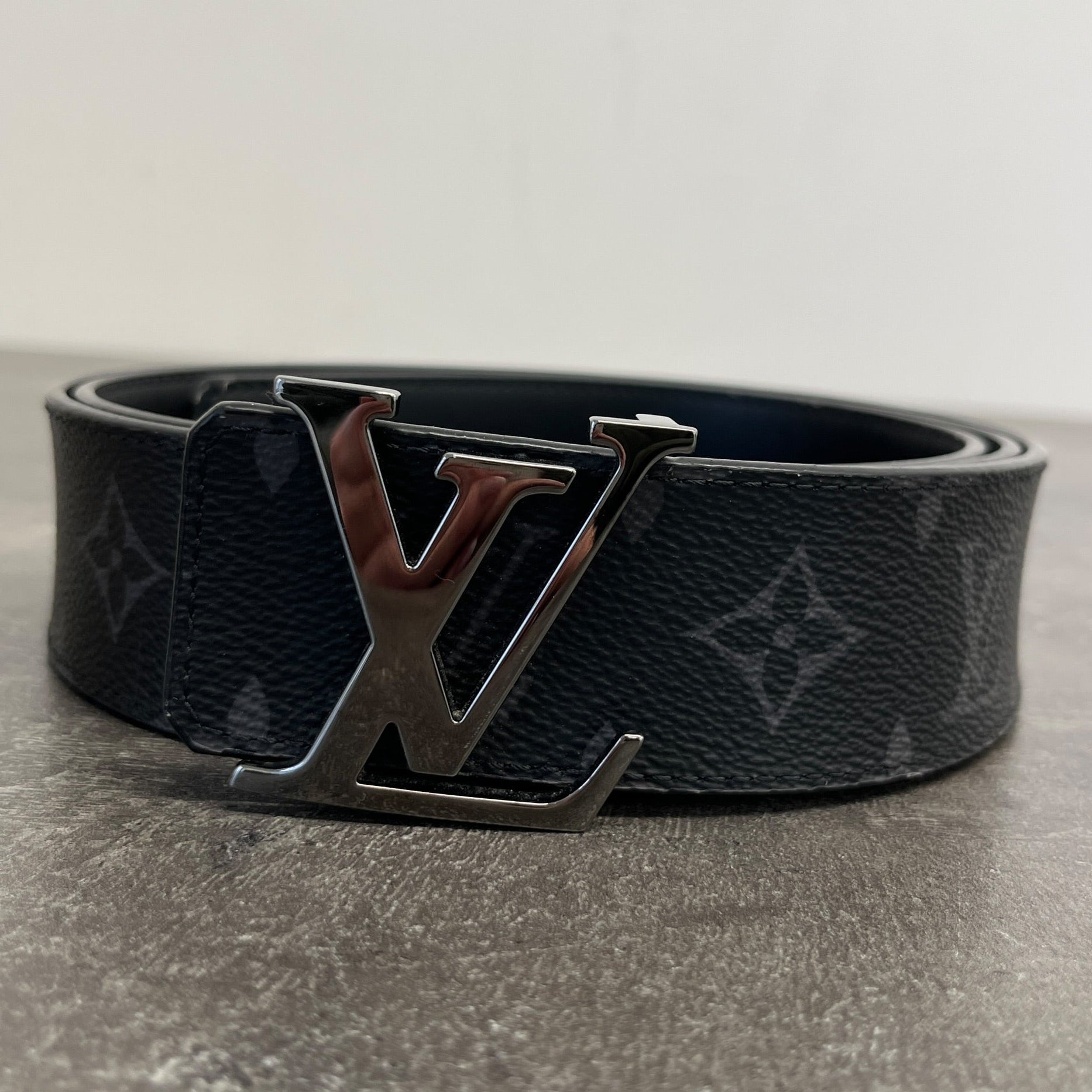 Men's Monogram Eclipse Belt Black Size Waist 38"