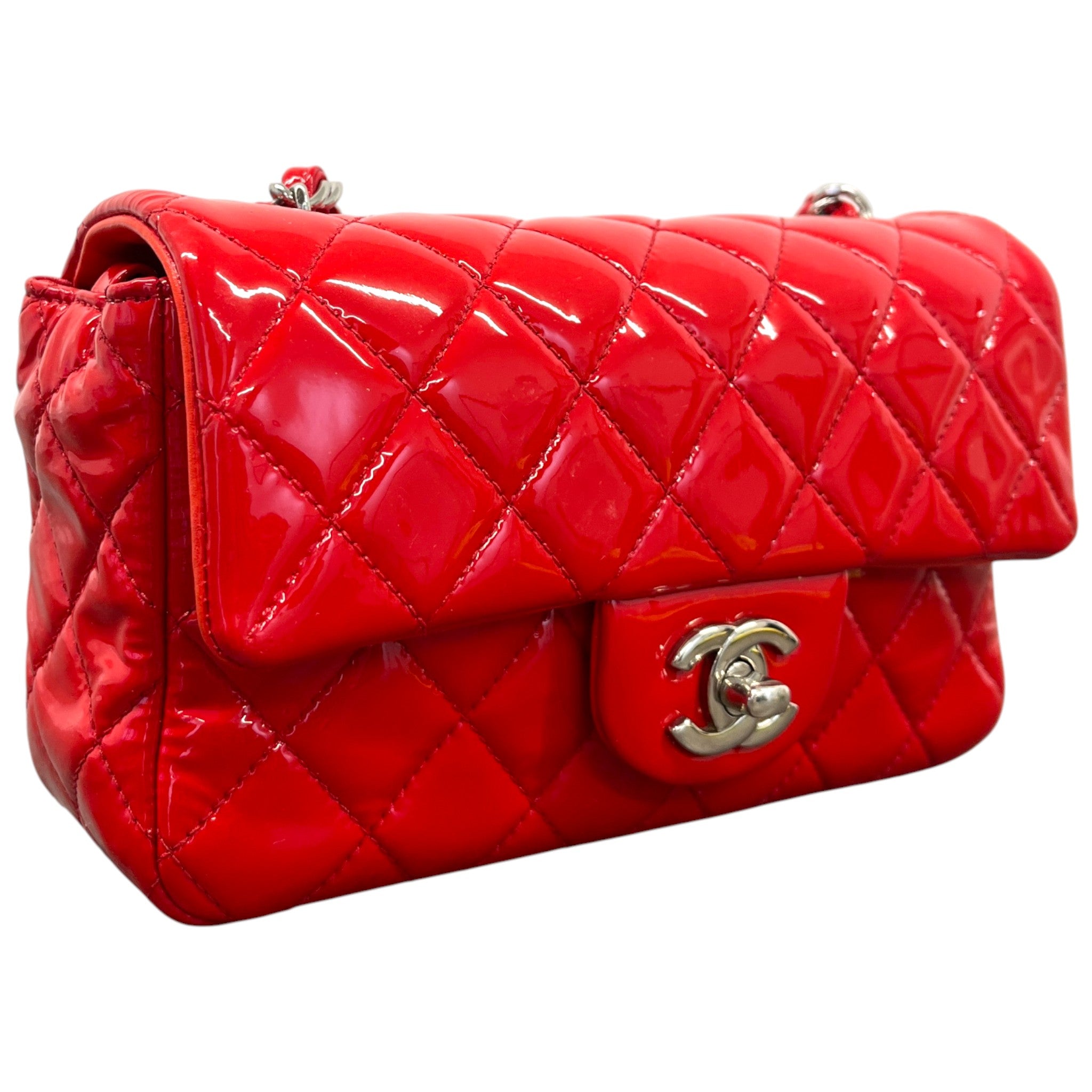 Women's Classic Single Flap Mini Handbag Red