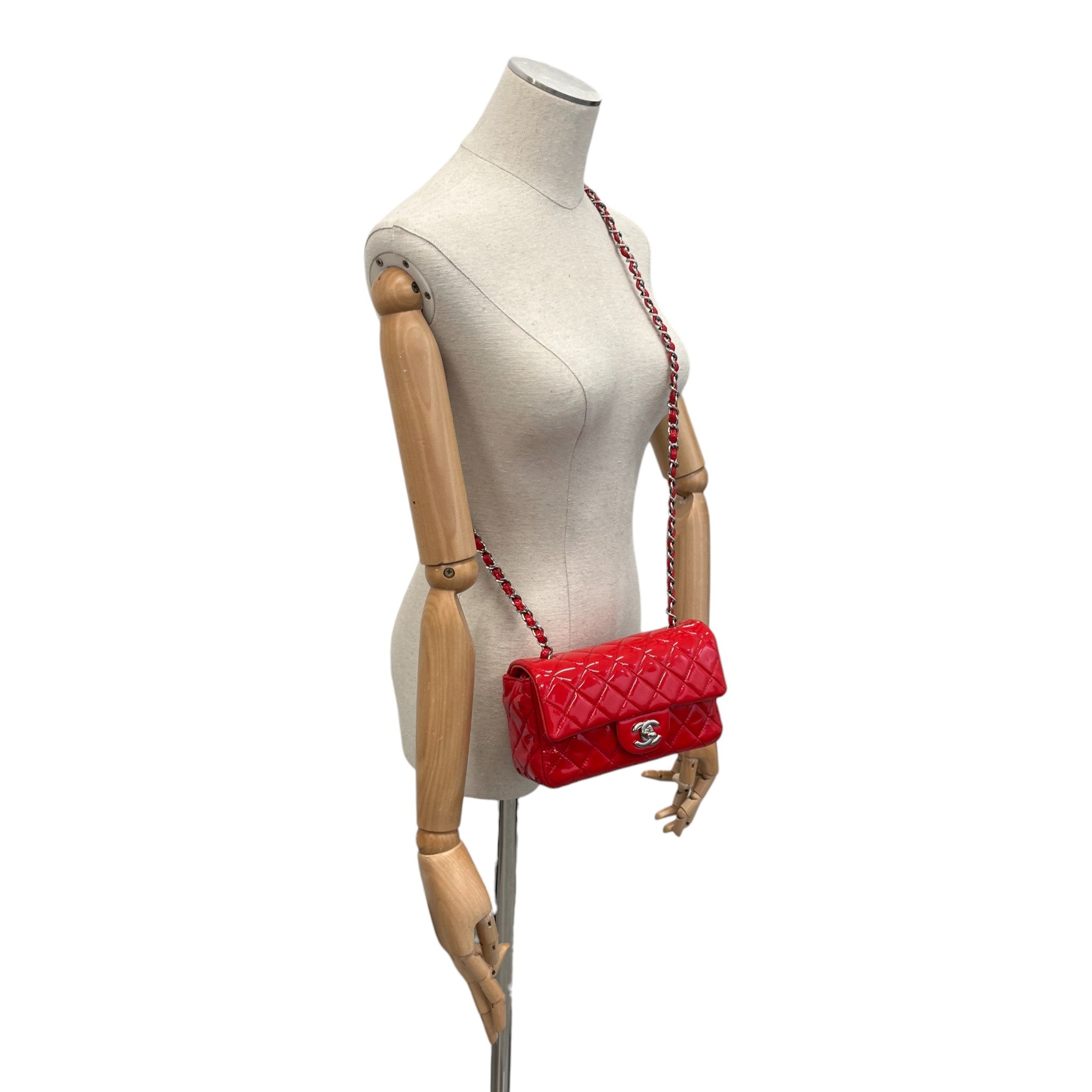 Women's Classic Single Flap Mini Handbag Red