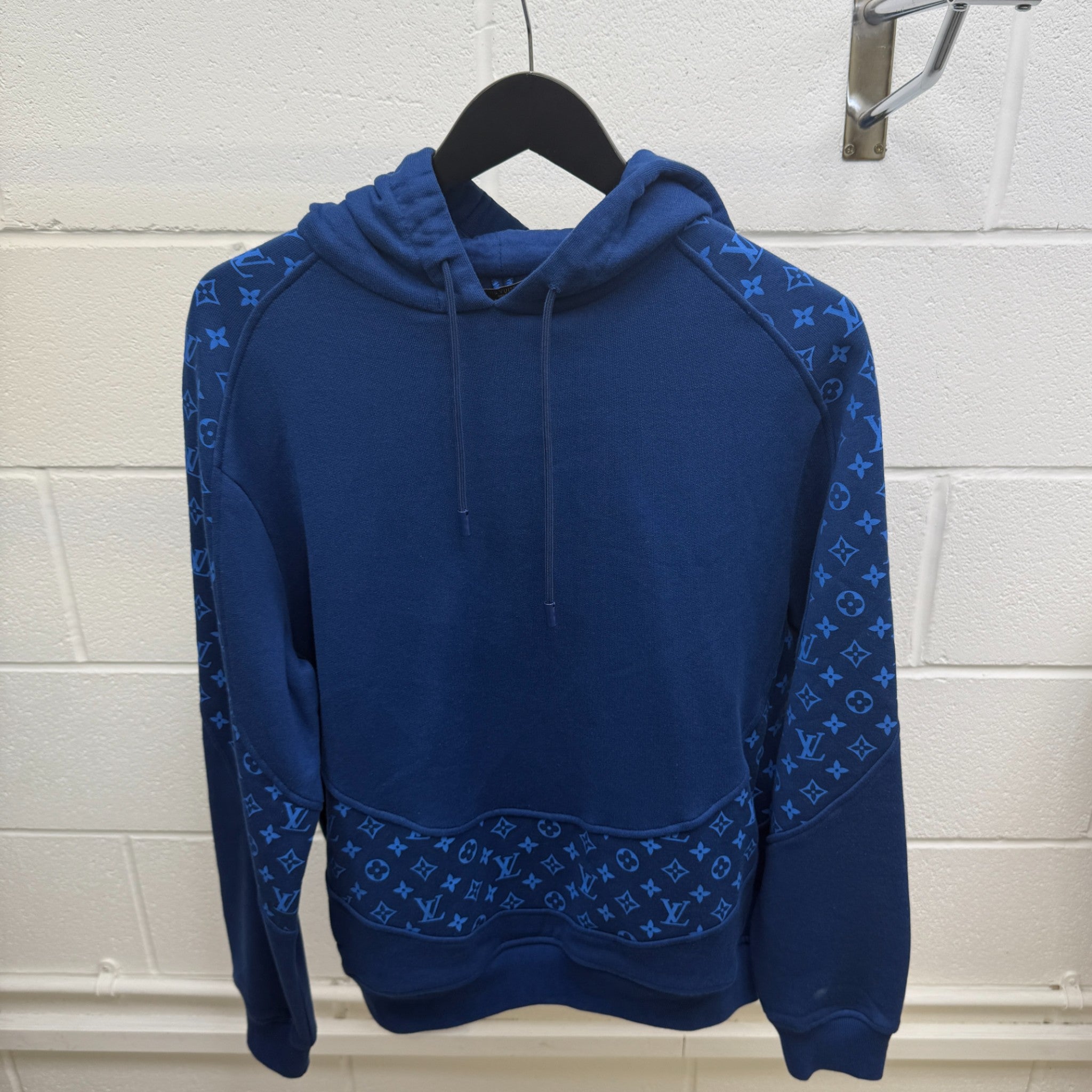 Men's Monogram Hoodie Blue Size S