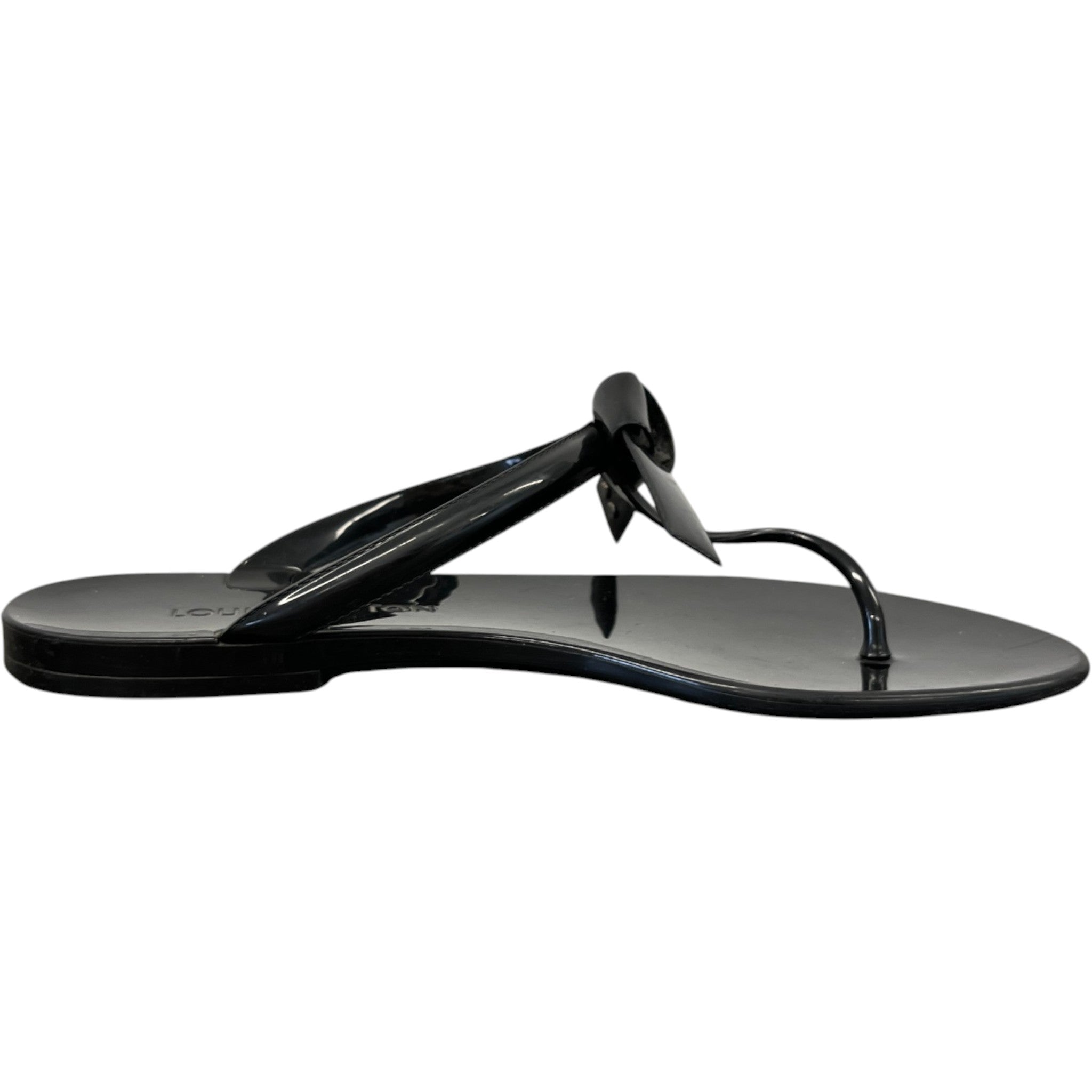 Women's Lv Logo Buckle Sandals Black Size EU 38 / UK 5