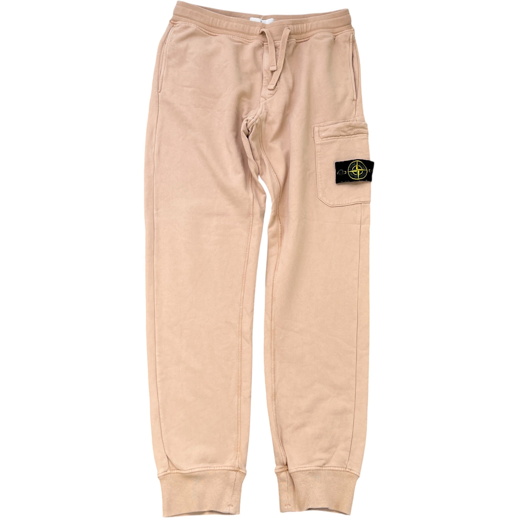 Men's Applique Logo Joggers Beige Size M