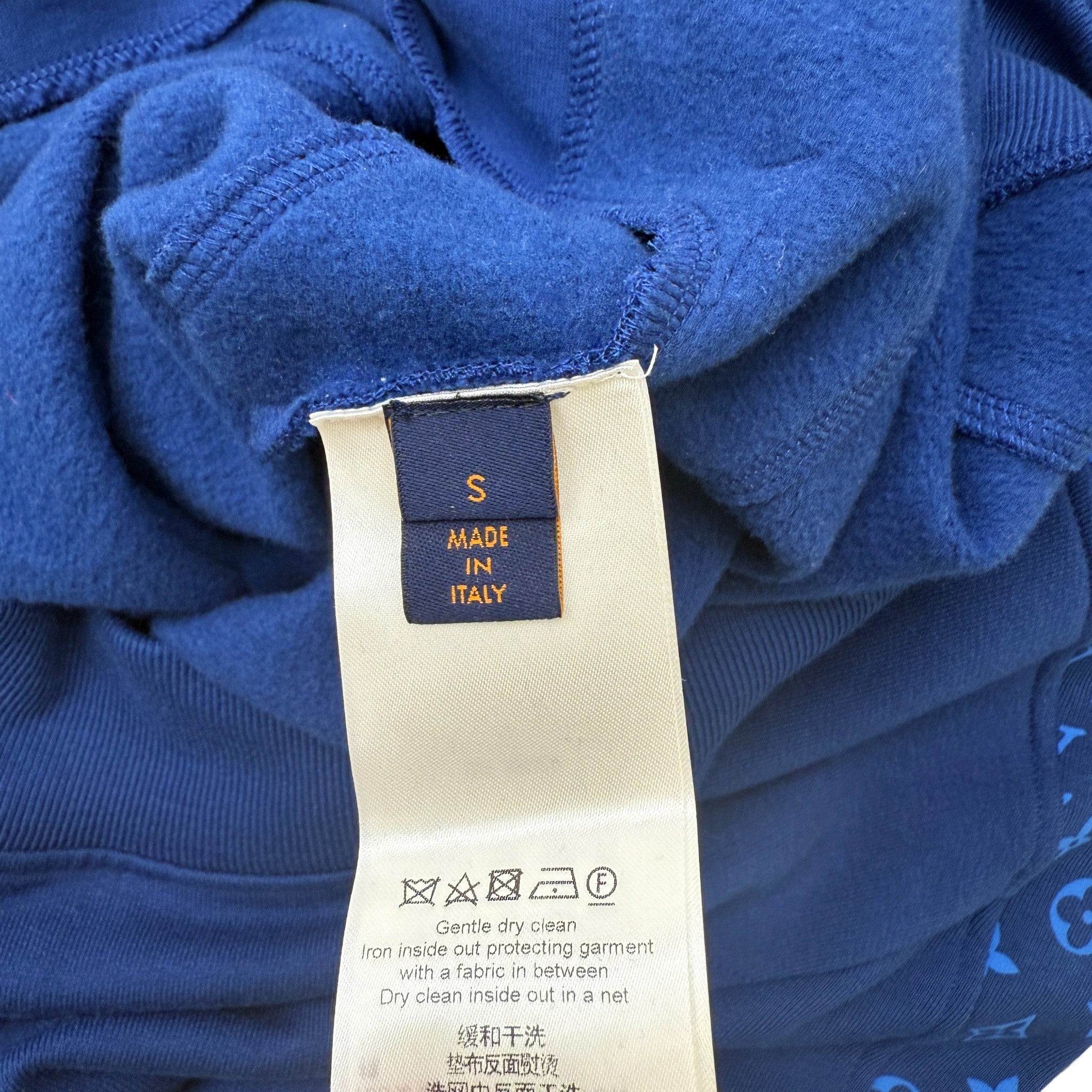 Men's Monogram Hoodie Blue Size S