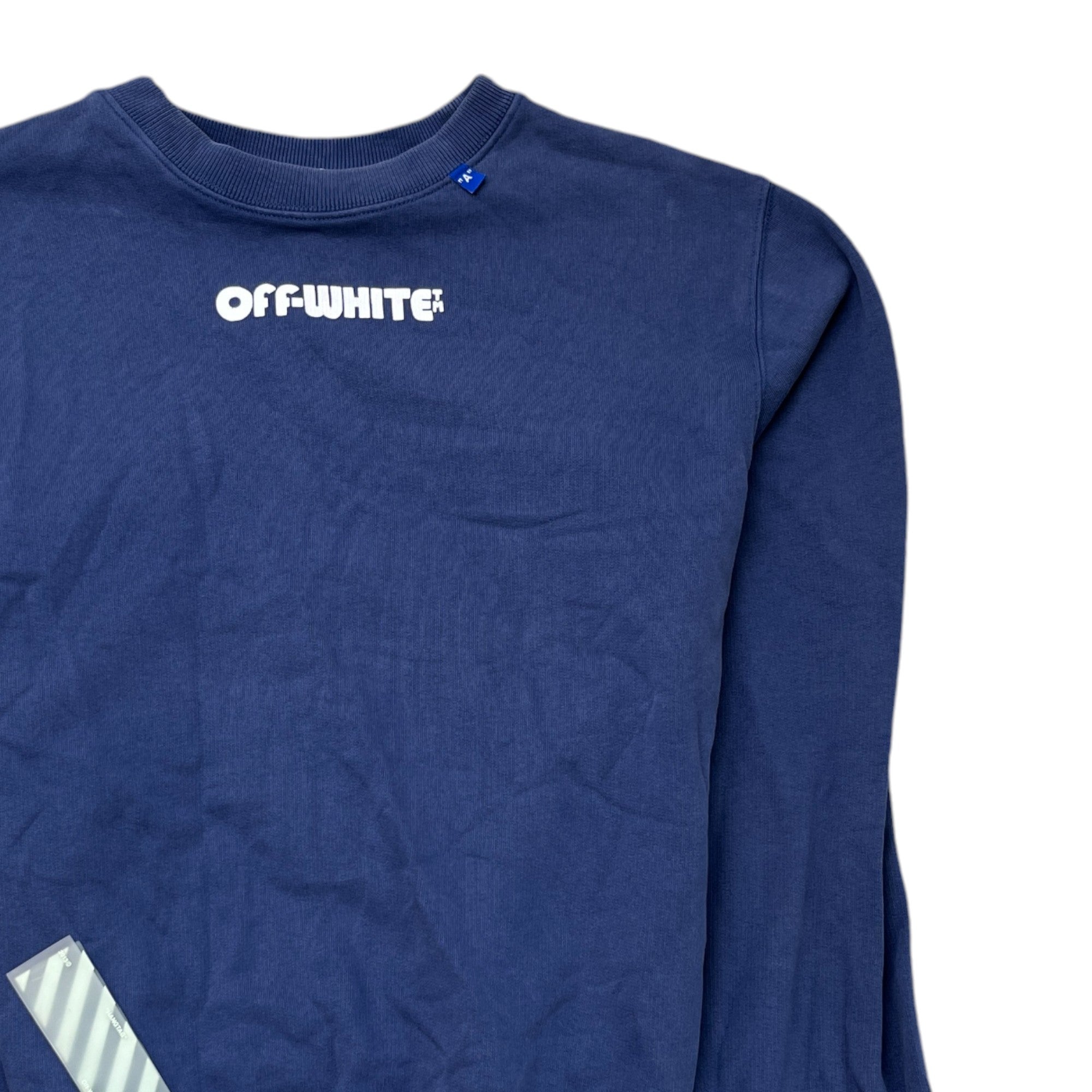 Men's Off-White X Virgil Abloh Skull Print Sweatshirt Blue Size XS