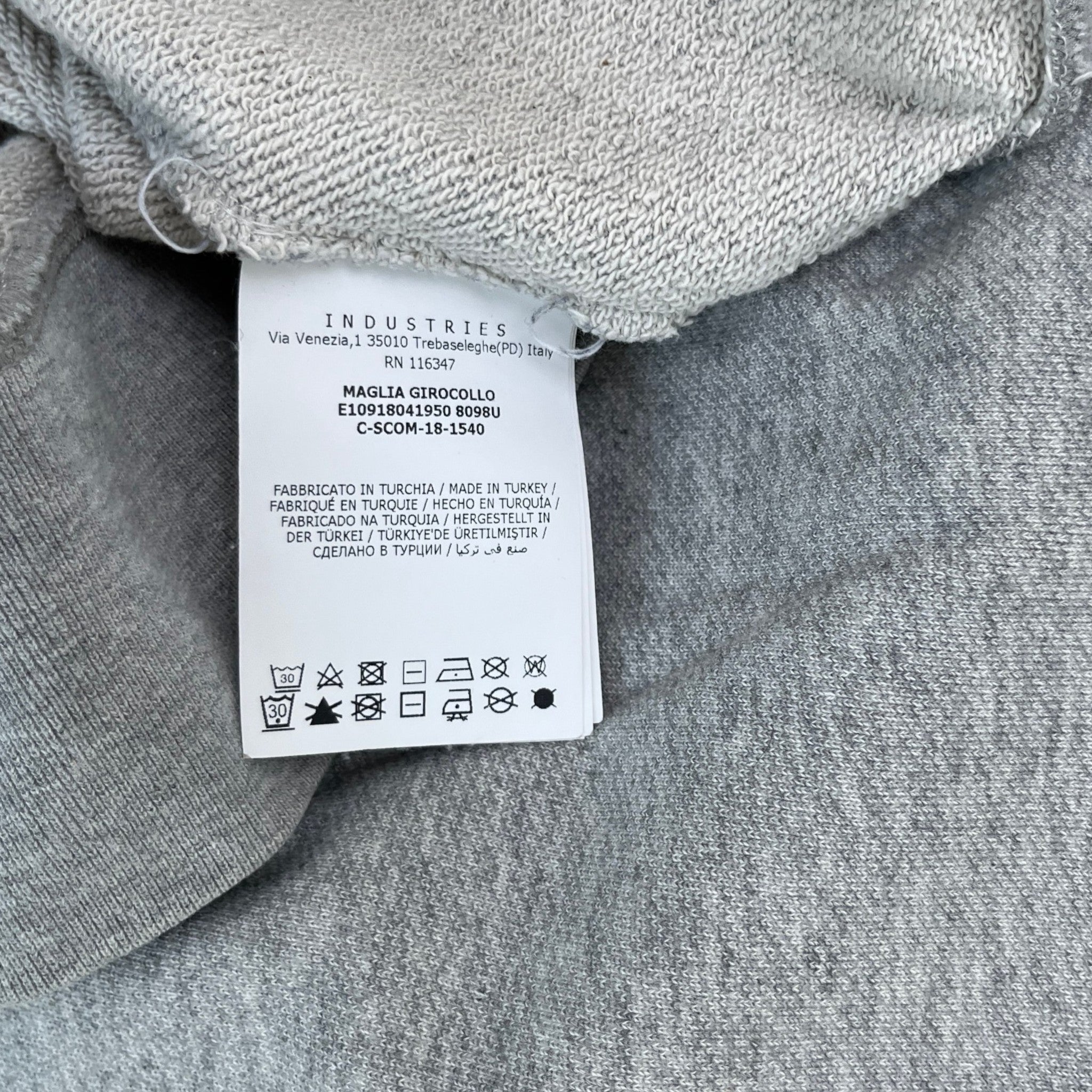 Men's Maglia Sweatshirt Grey Size M