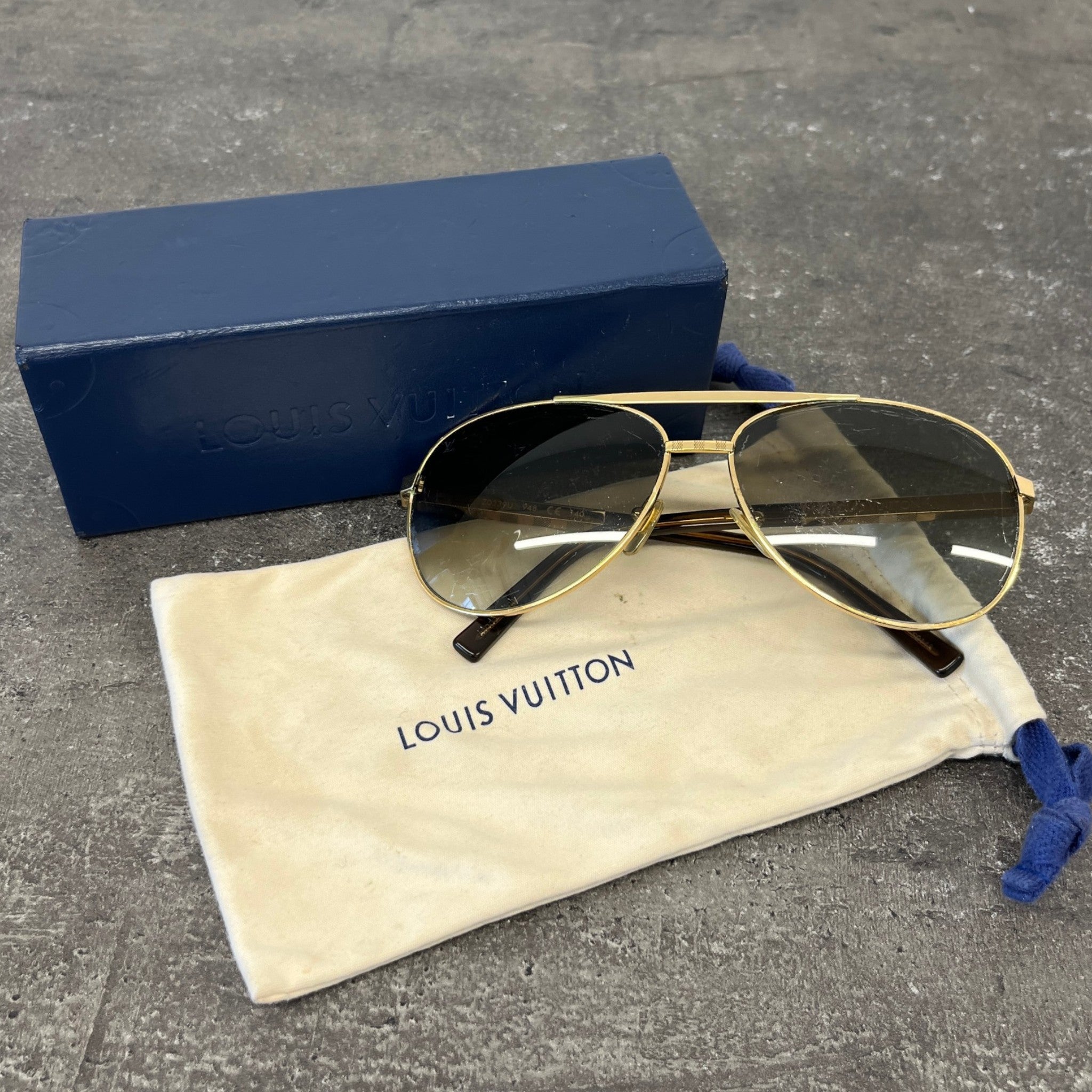 Men's Attitude Pilote Sunglasses Gold