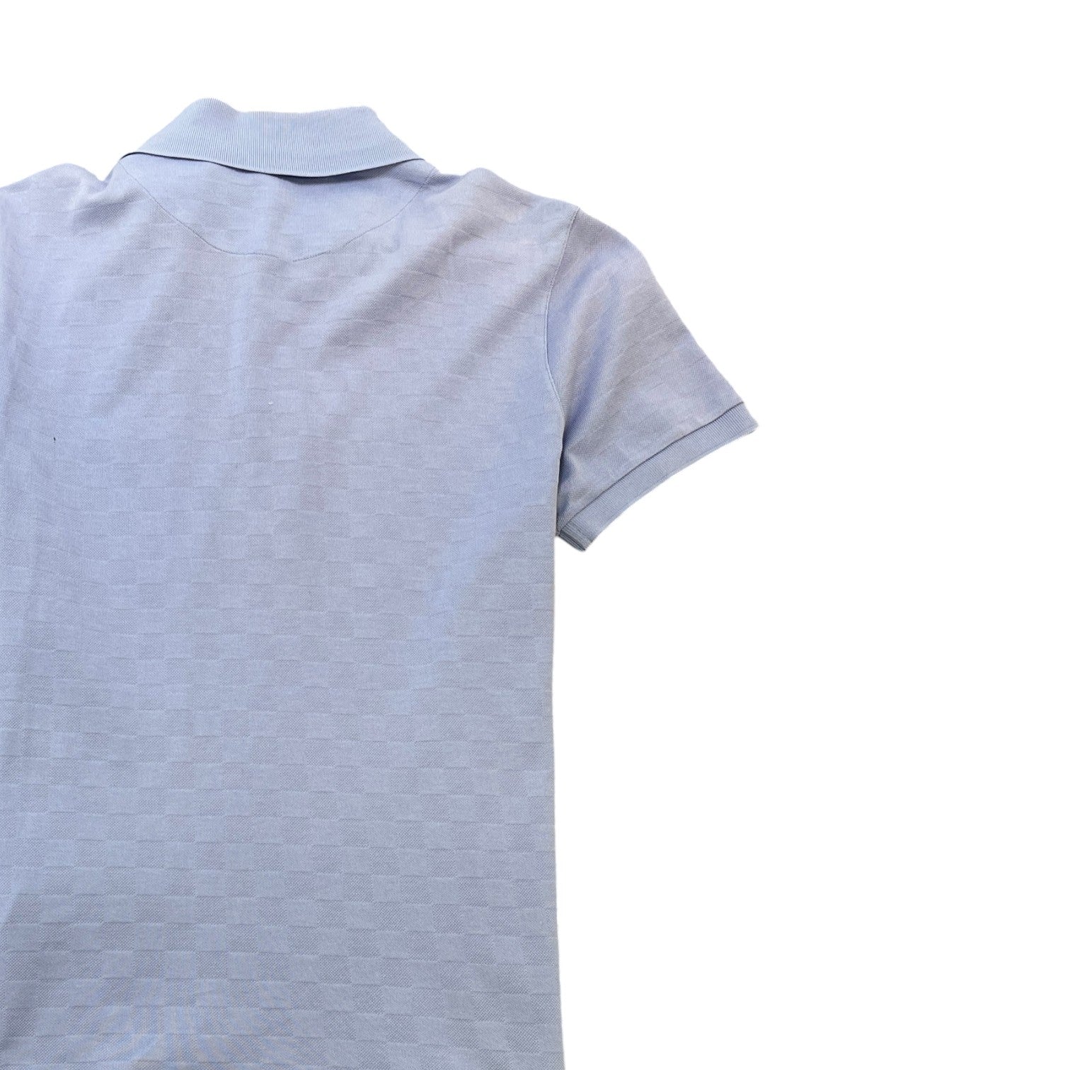 Men's Damier Signature Polo Shirt Blue Size XS