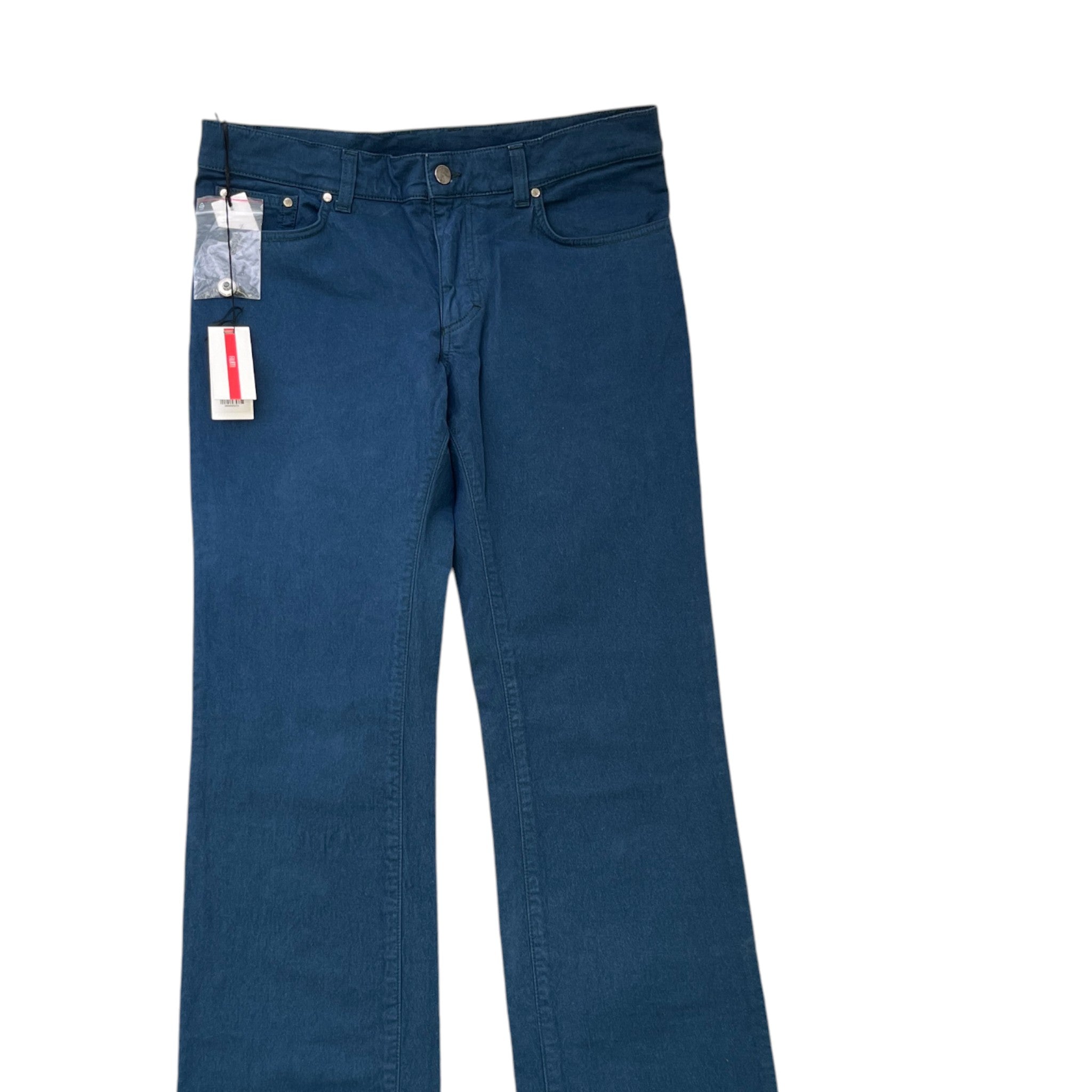 Men's Embroidered Medusa Logo Jeans Blue Size Waist 33"