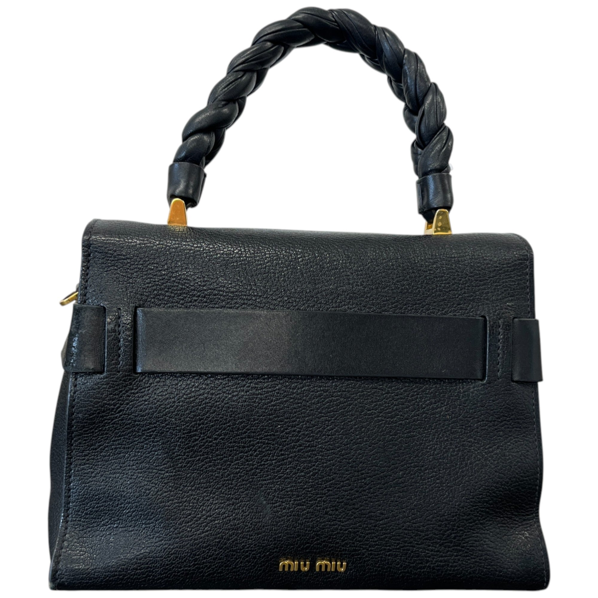 Women's Goatskin Madras Click Top Handle Nero Handbag Black