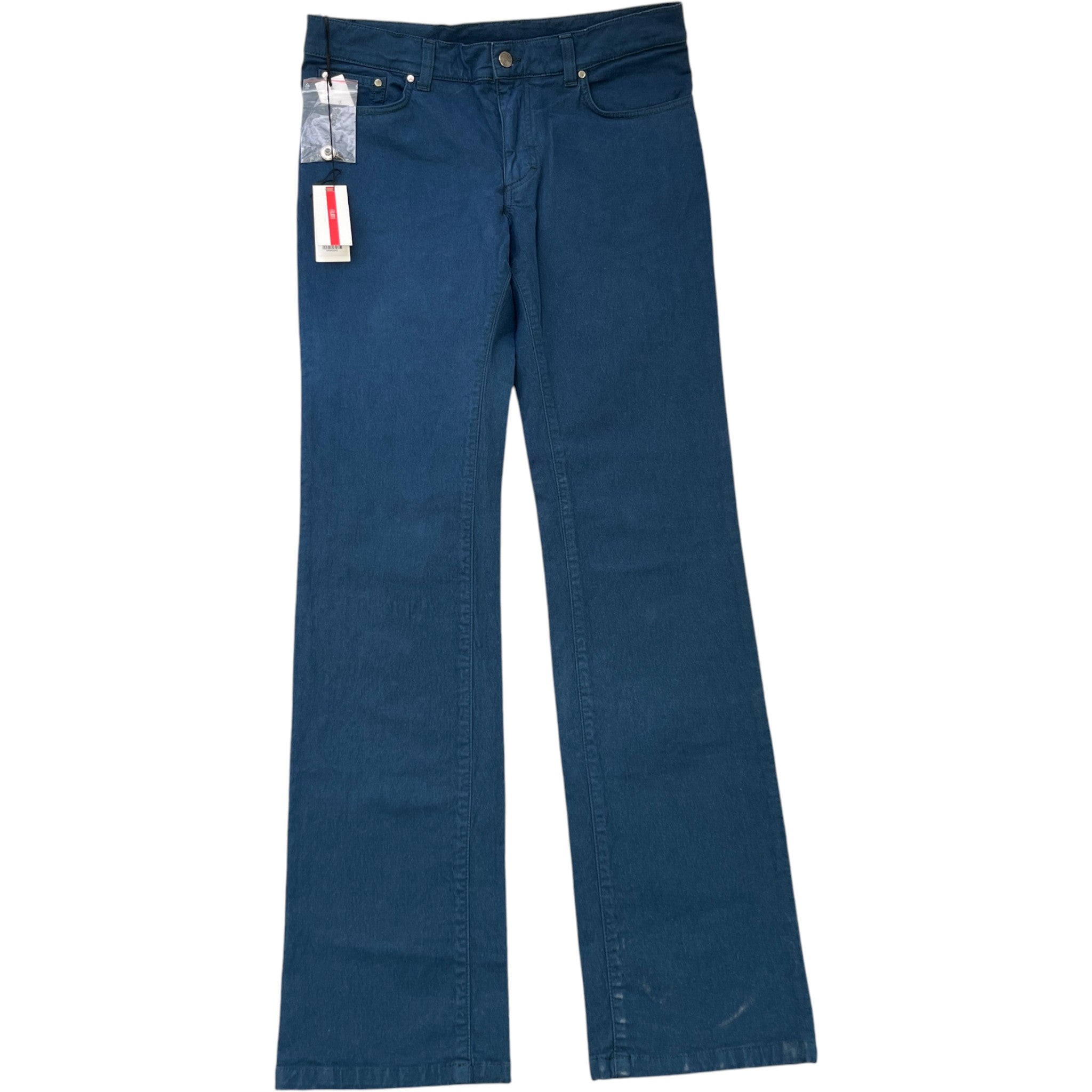 Men's Embroidered Medusa Logo Jeans Blue Size Waist 33"