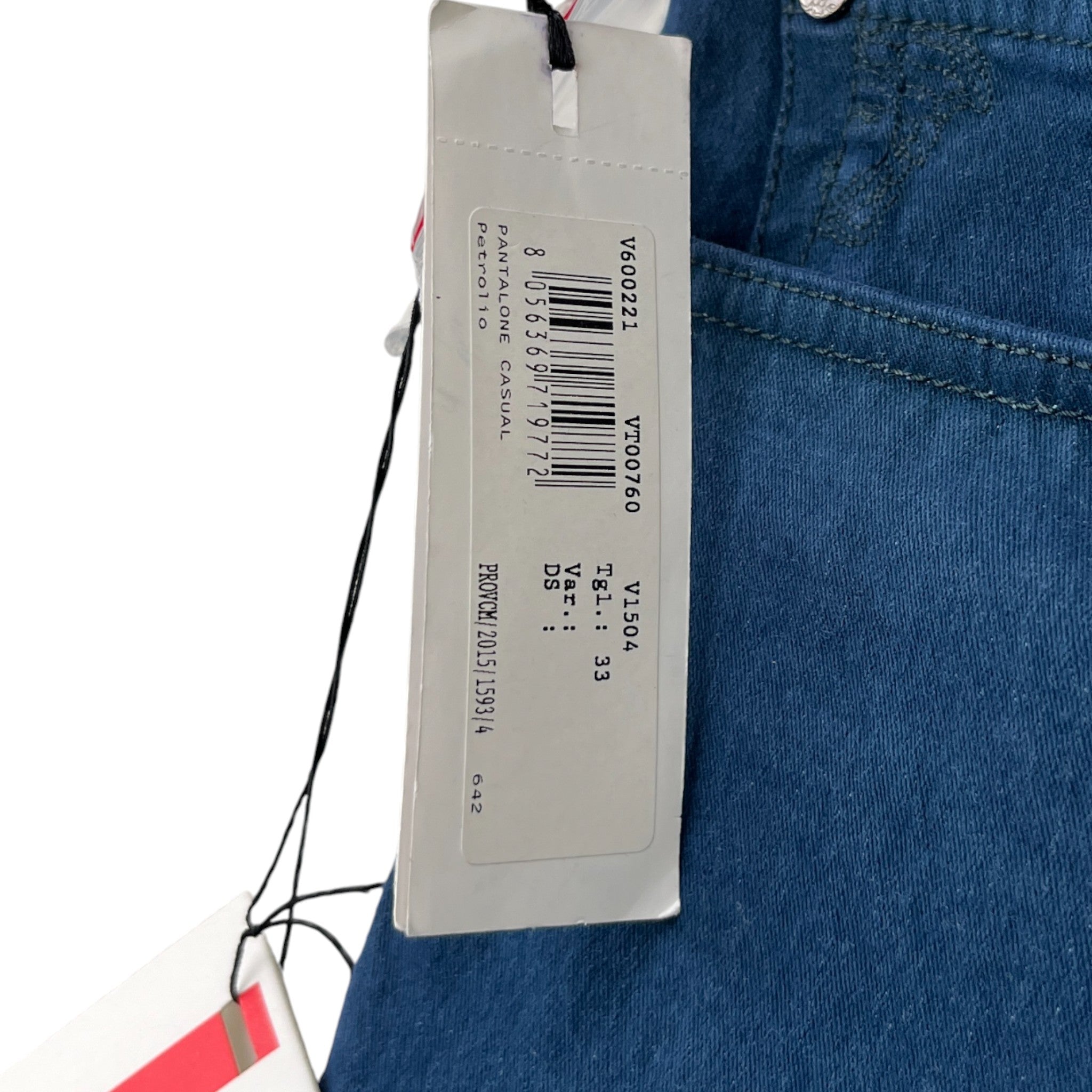 Men's Embroidered Medusa Logo Jeans Blue Size Waist 33"