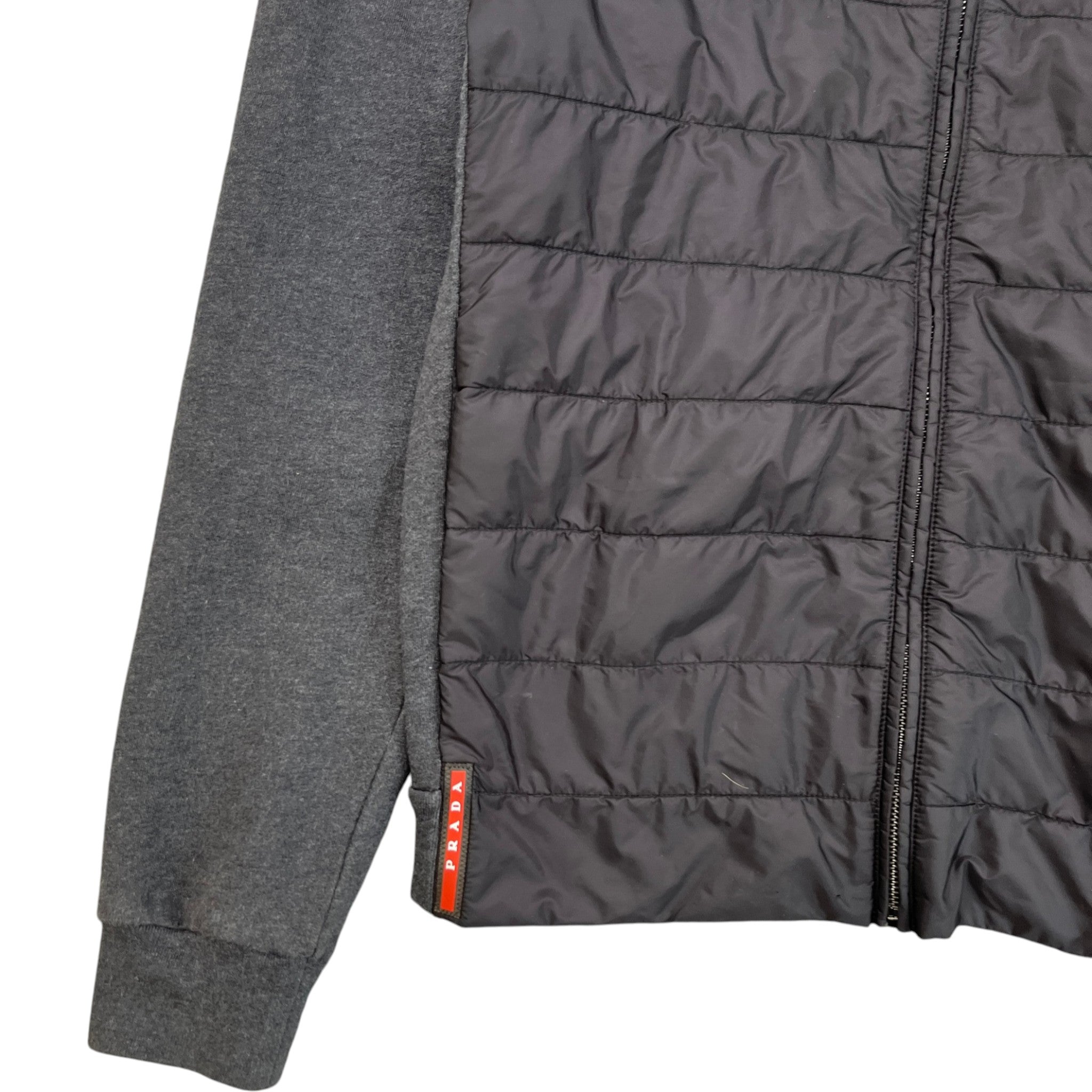 Men's Plaque Logo Jacket Grey Size M
