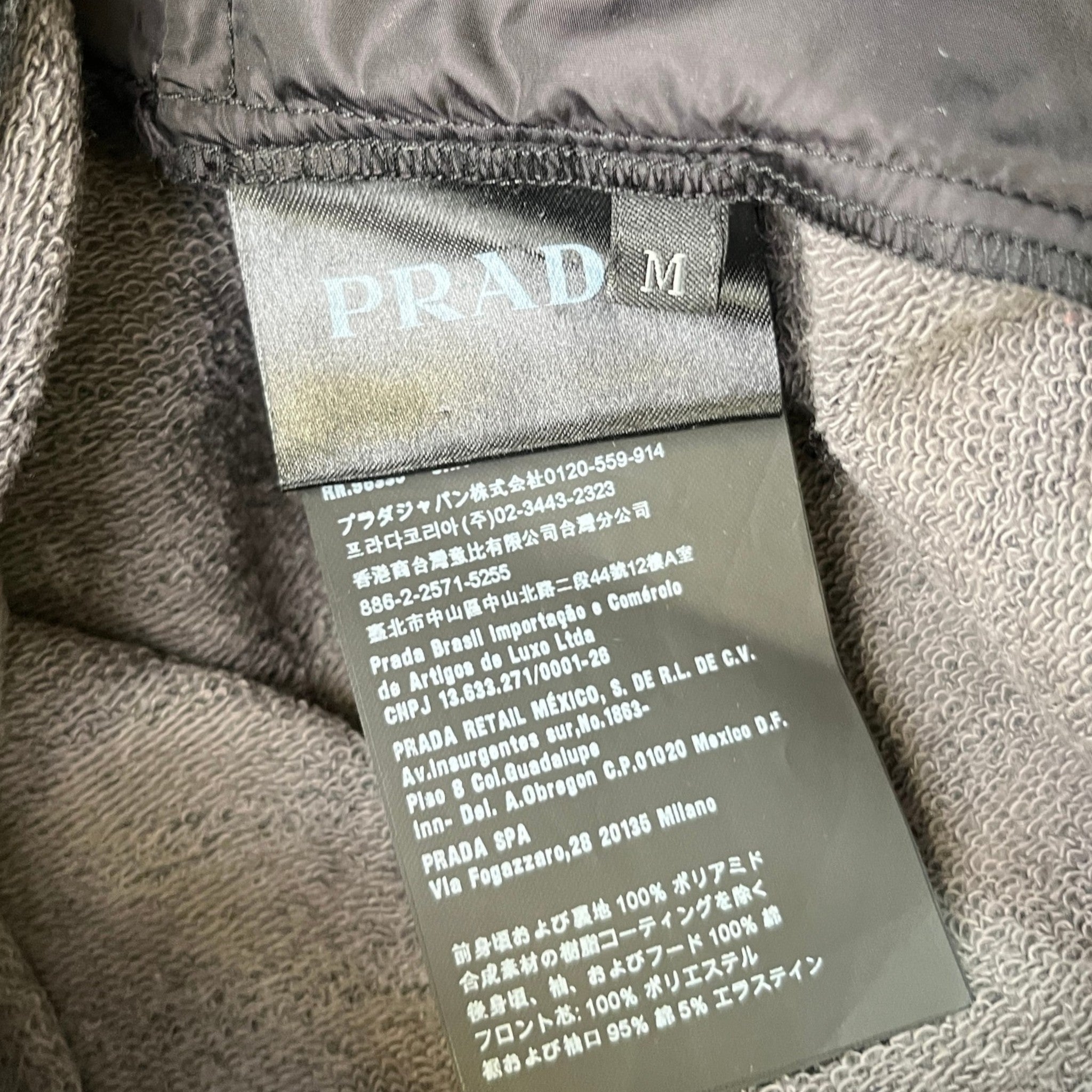 Men's Plaque Logo Jacket Grey Size M