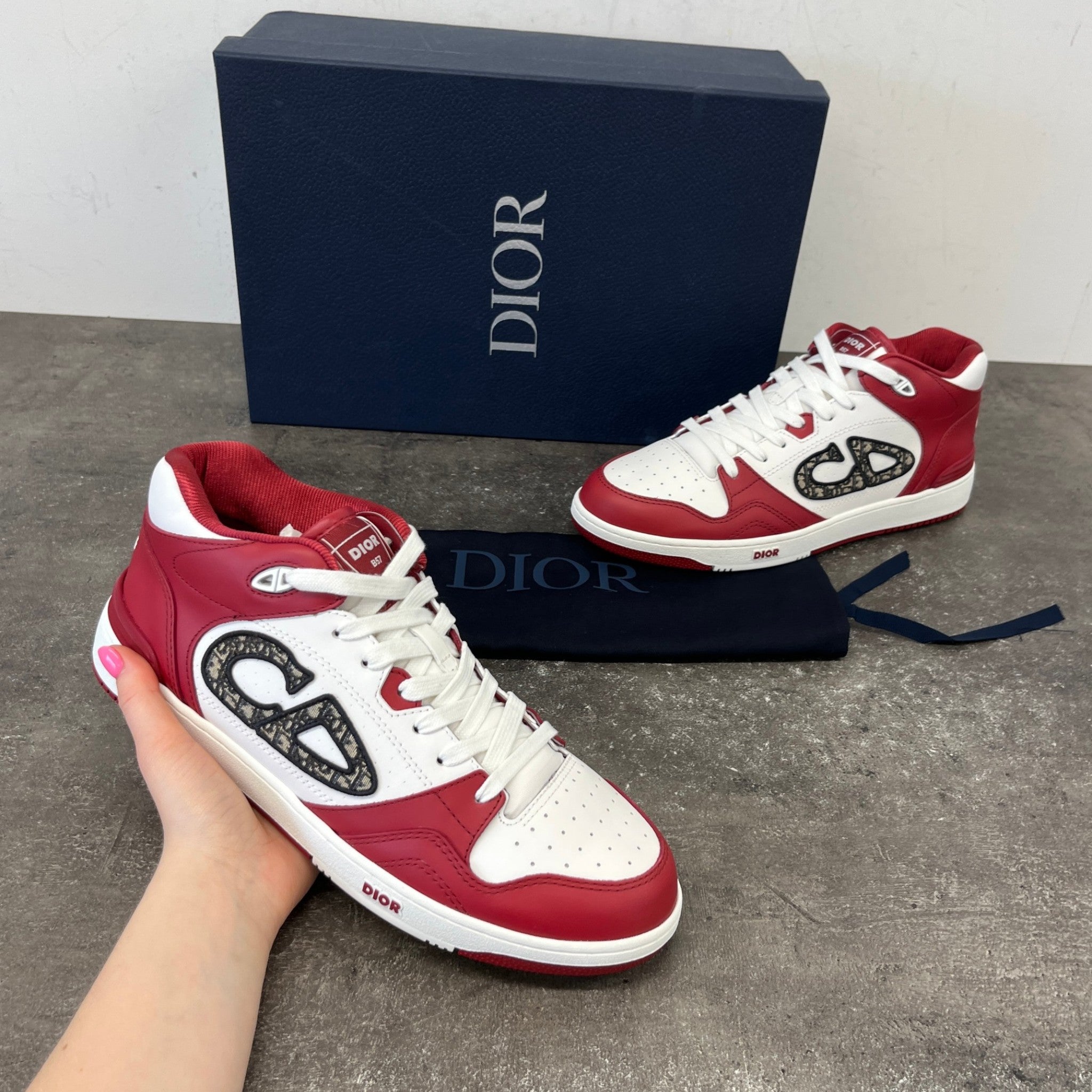 Men's B57 High Trainers Red Size EU 43 / UK 9