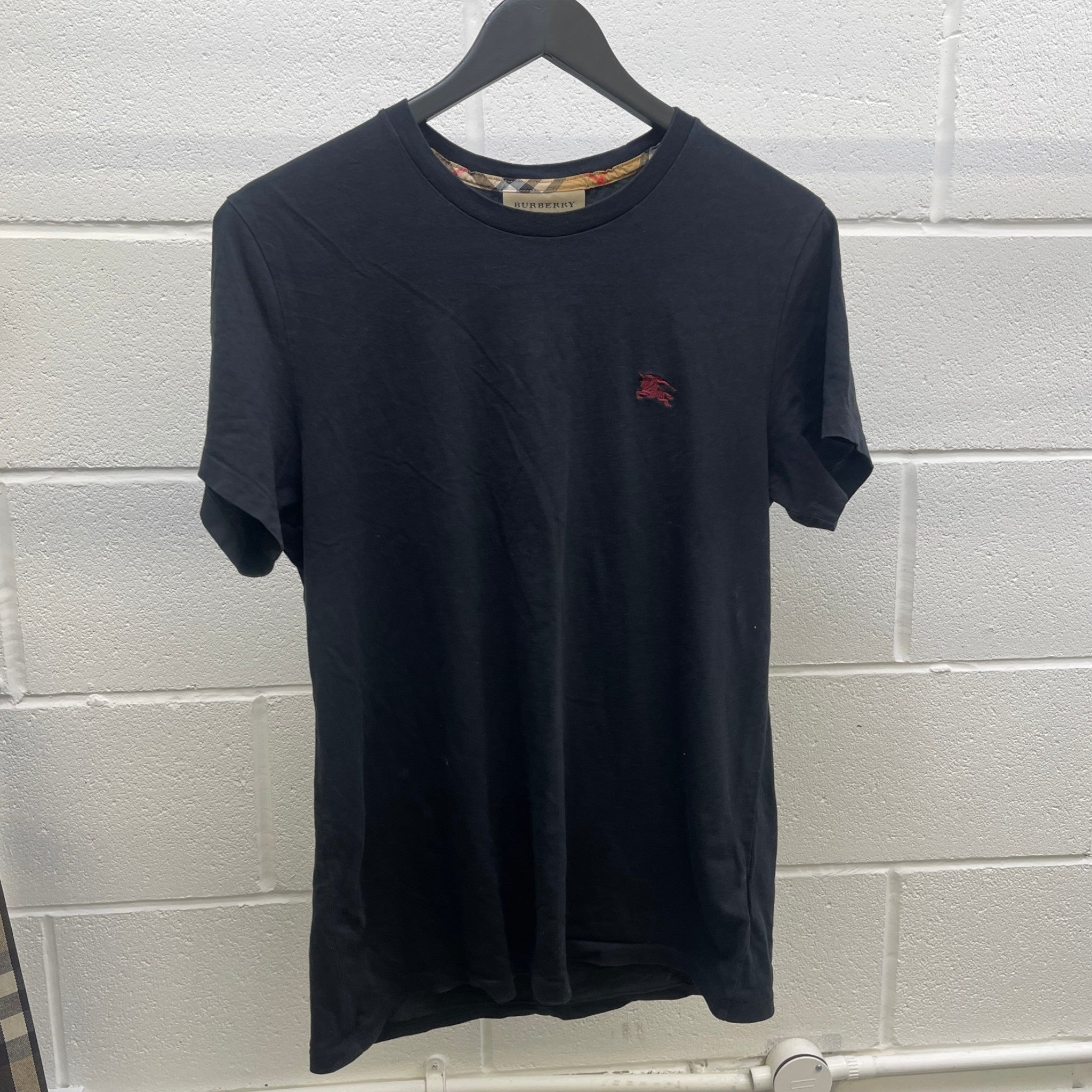 Men's Embroidered Logo T-Shirt Black Size M