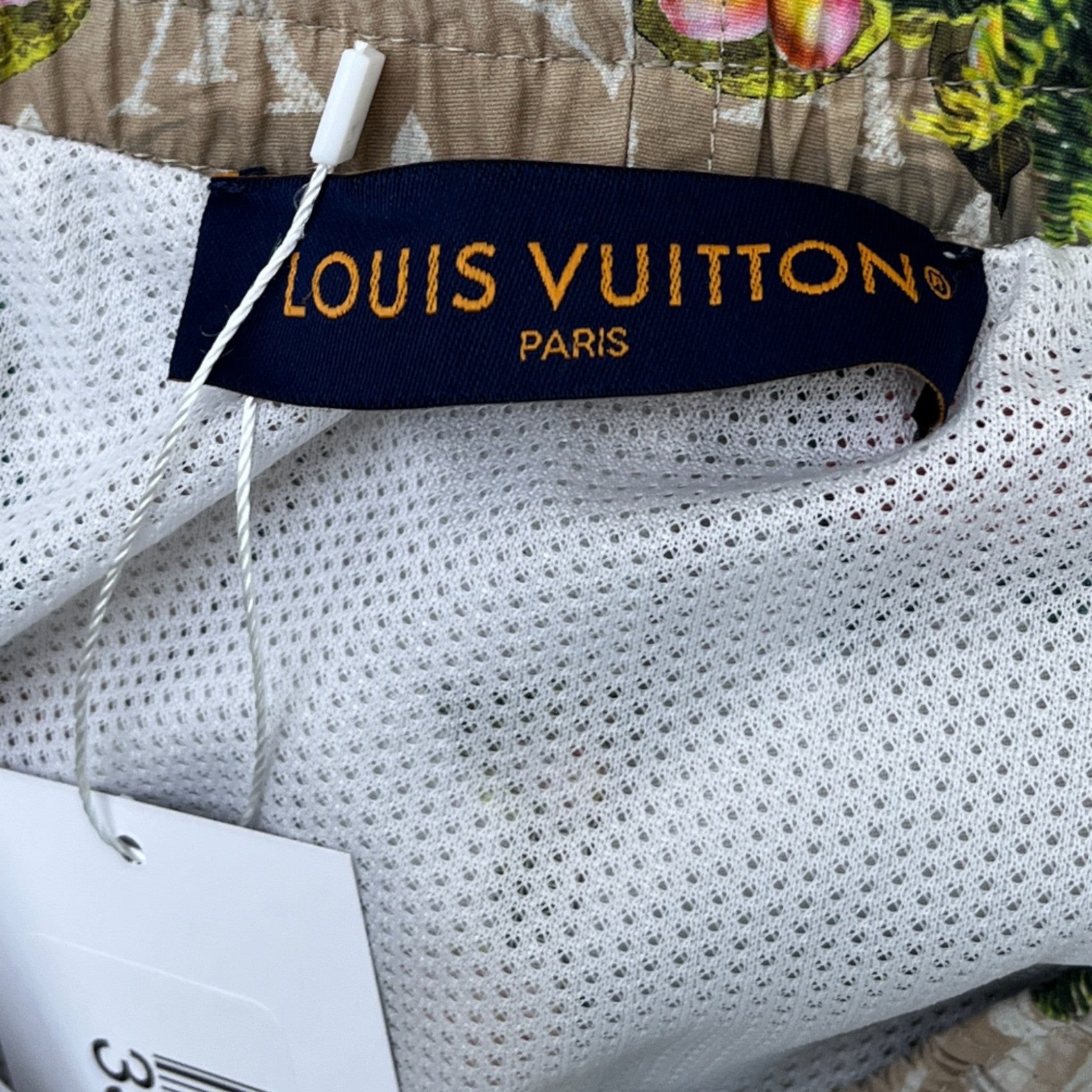 Men's Monogram Print Swim Shorts Multi-Coloured Size L