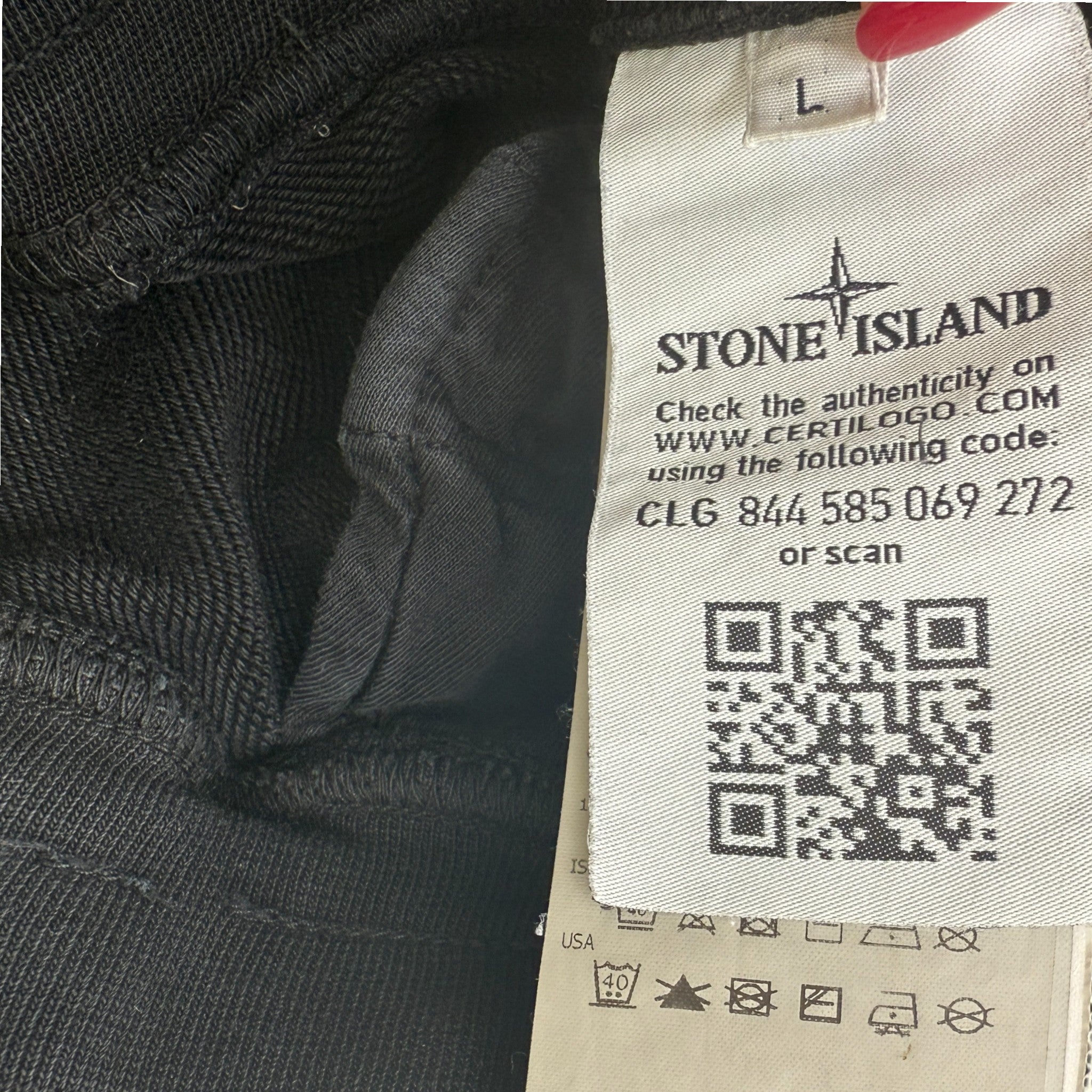 Men's Applique Logo Joggers Black Size L