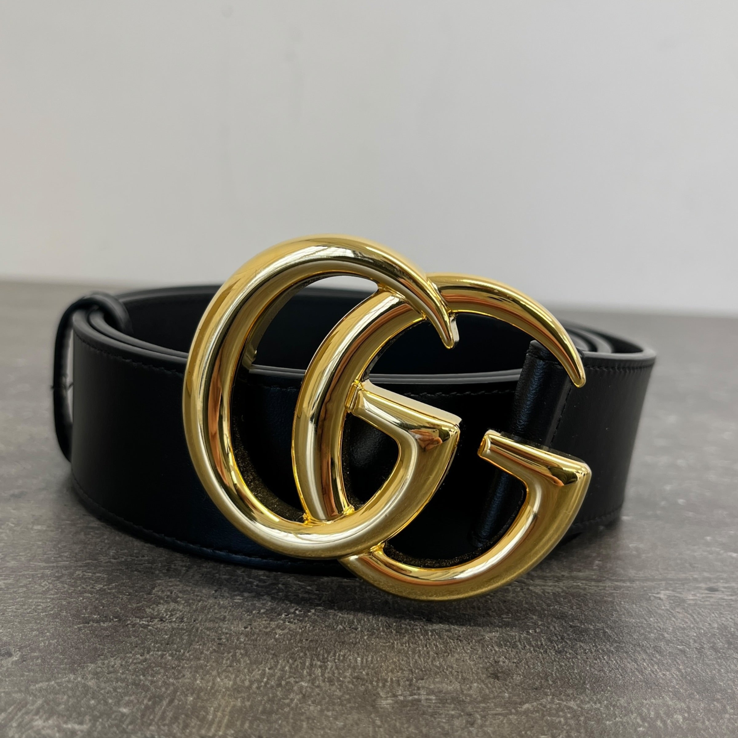 Women's Gg Marmont Belt Black Size 90CM / UK 12