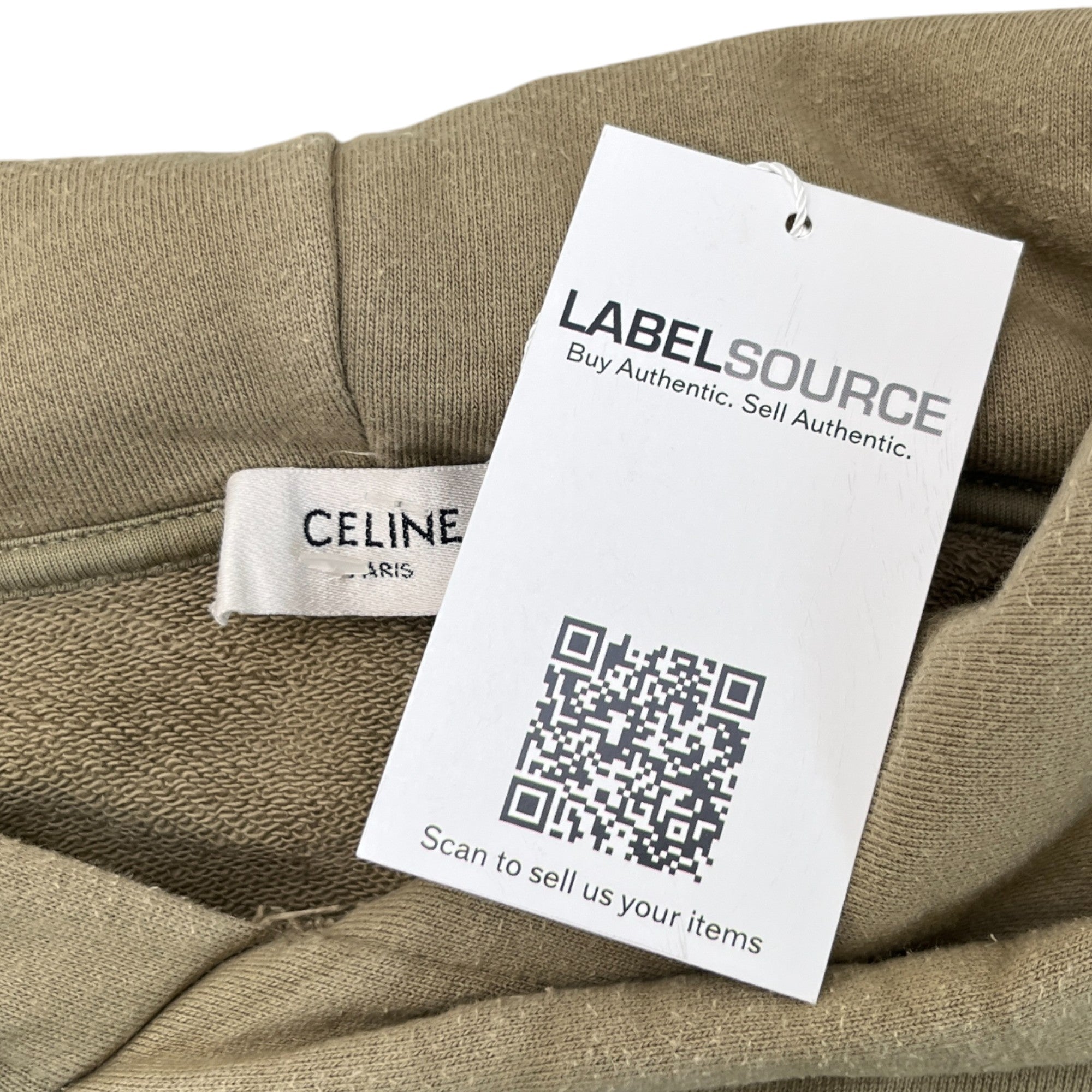 Men's Logo Print Hoodie Khaki Size XS