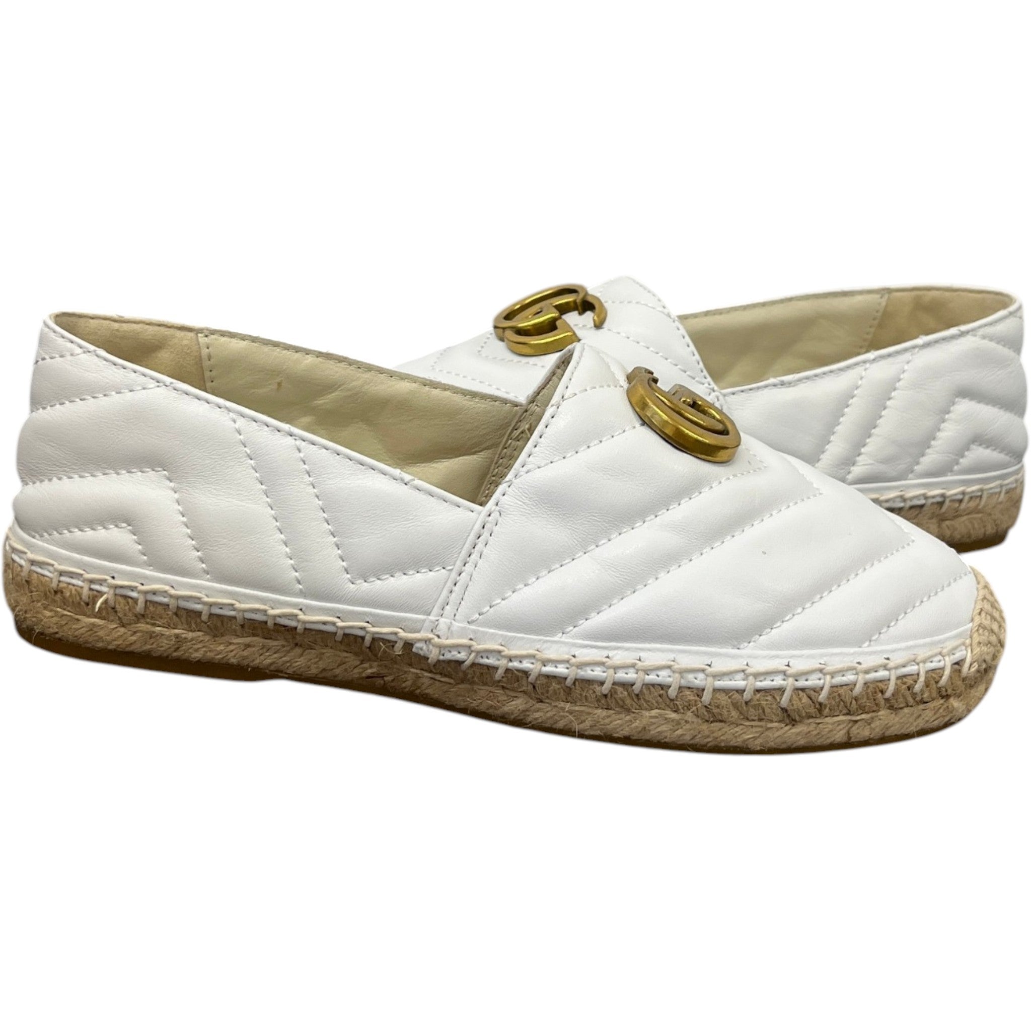 Women's Gg Supreme Sandals White Size EU 37 / UK 4