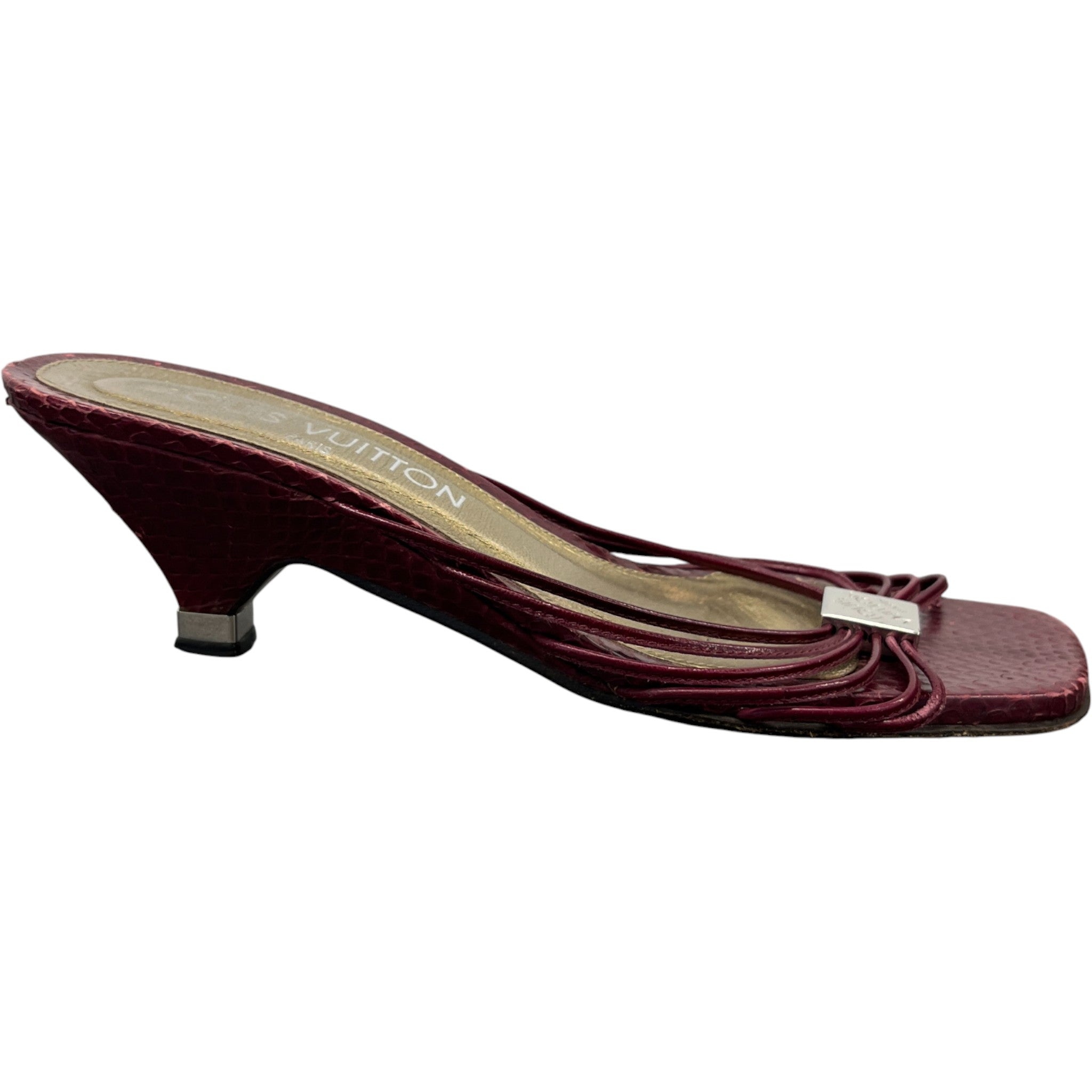 Women's Mules Heels Burgundy Size EU 37.5 / UK 4.5