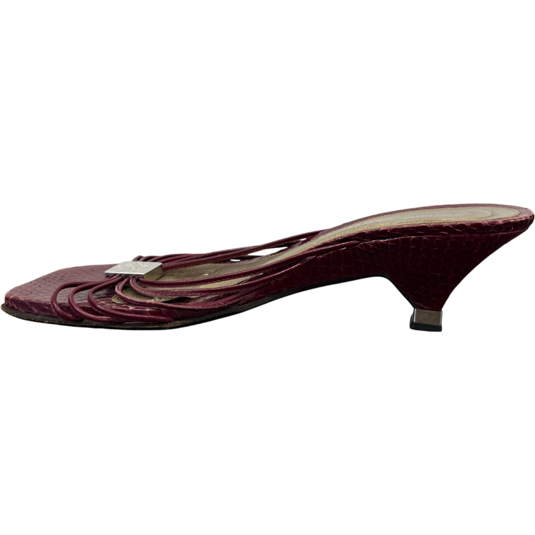 Women's Mules Heels Burgundy Size EU 37.5 / UK 4.5