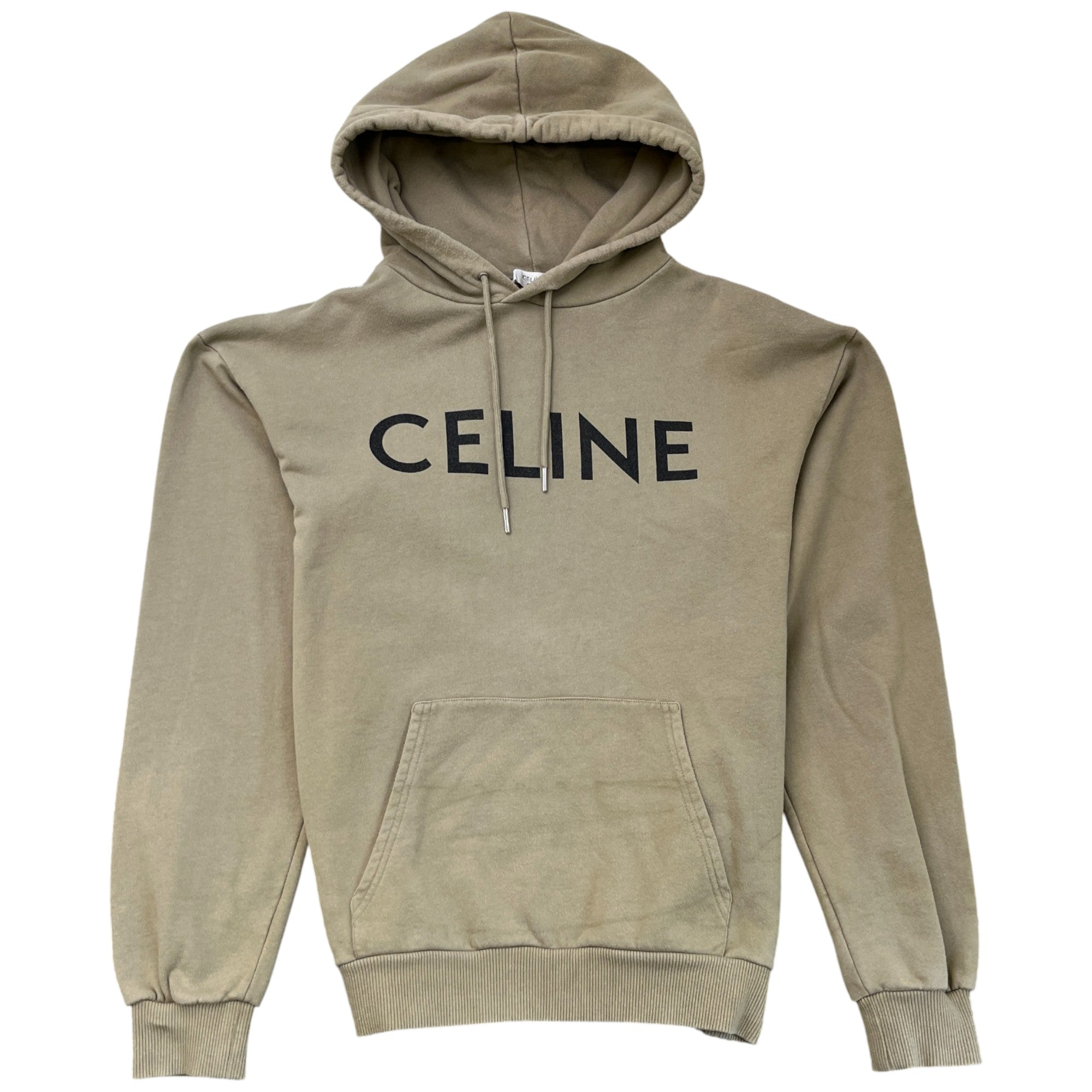 Men's Logo Print Hoodie Khaki Size XS