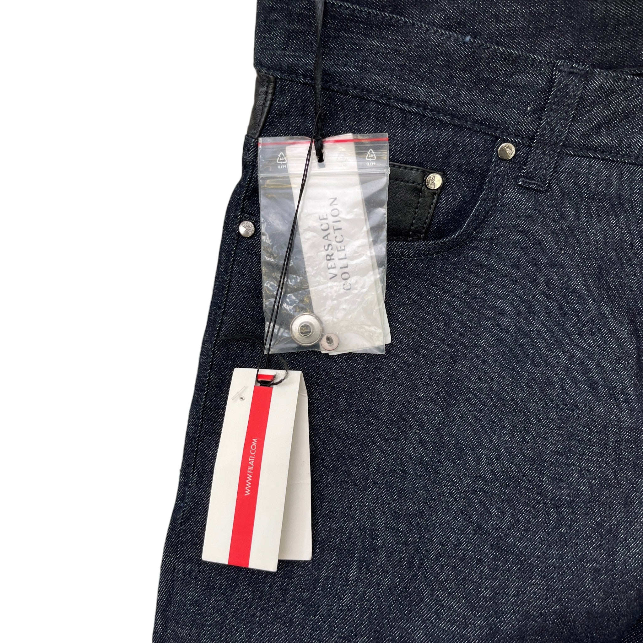 Men's Medusa Logo Jeans Navy Size Waist 30"