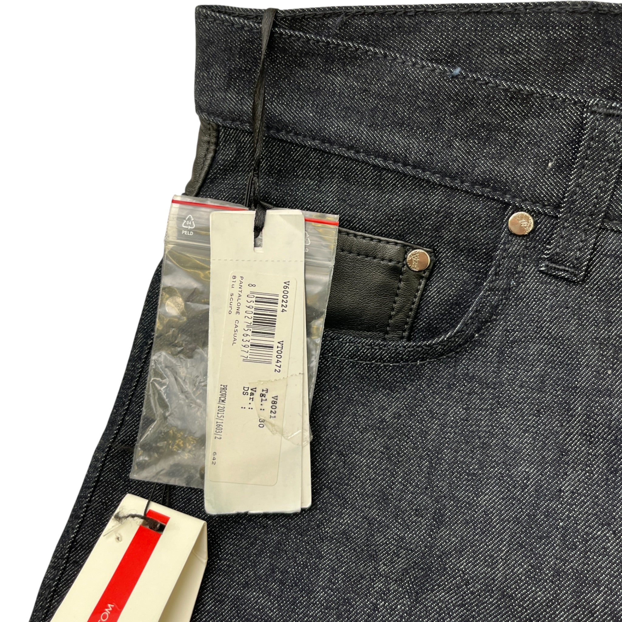 Men's Medusa Logo Jeans Navy Size Waist 32"