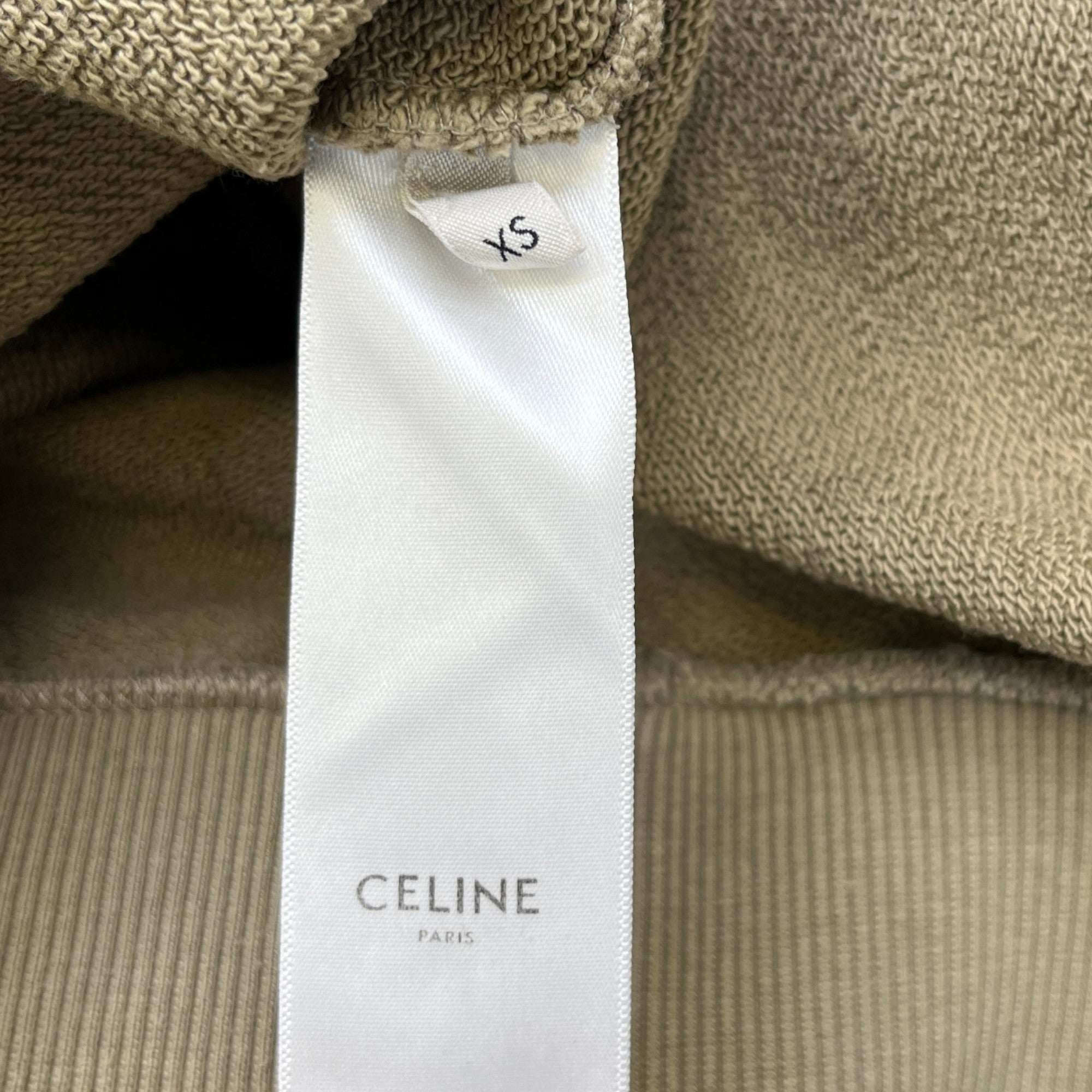 Men's Logo Print Hoodie Khaki Size XS