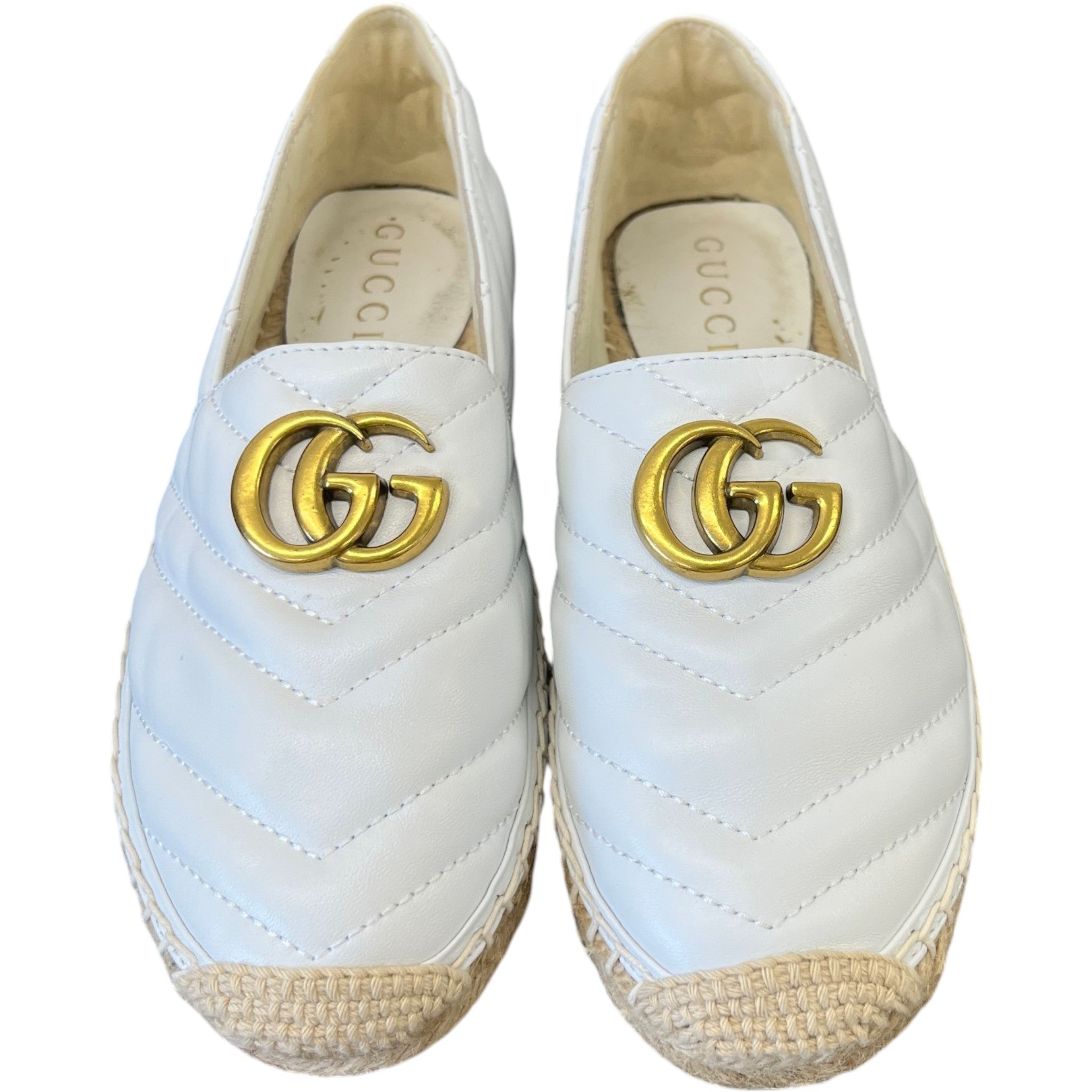 Women's Gg Supreme Sandals White Size EU 37 / UK 4