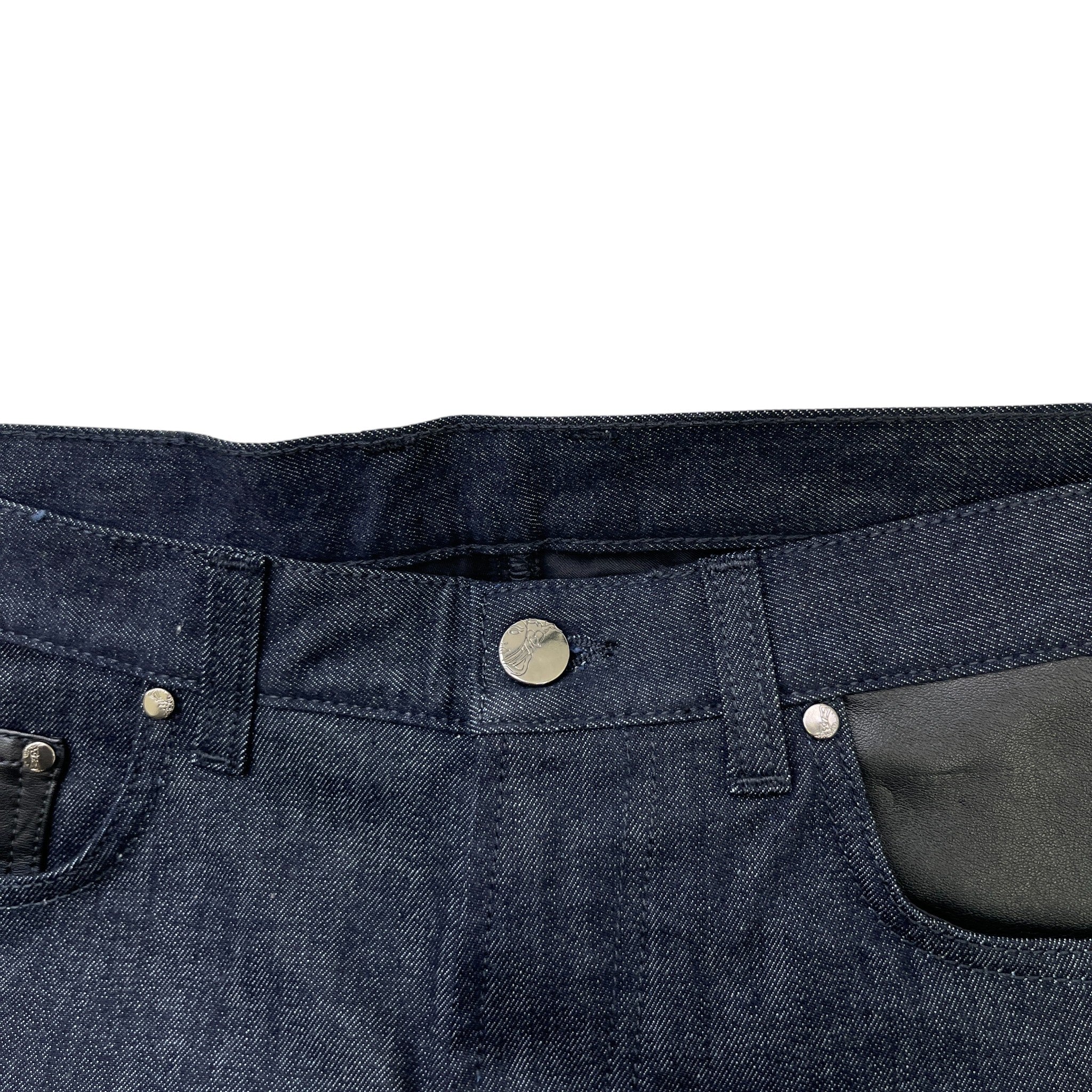 Men's Medusa Logo Jeans Navy Size Waist 30"