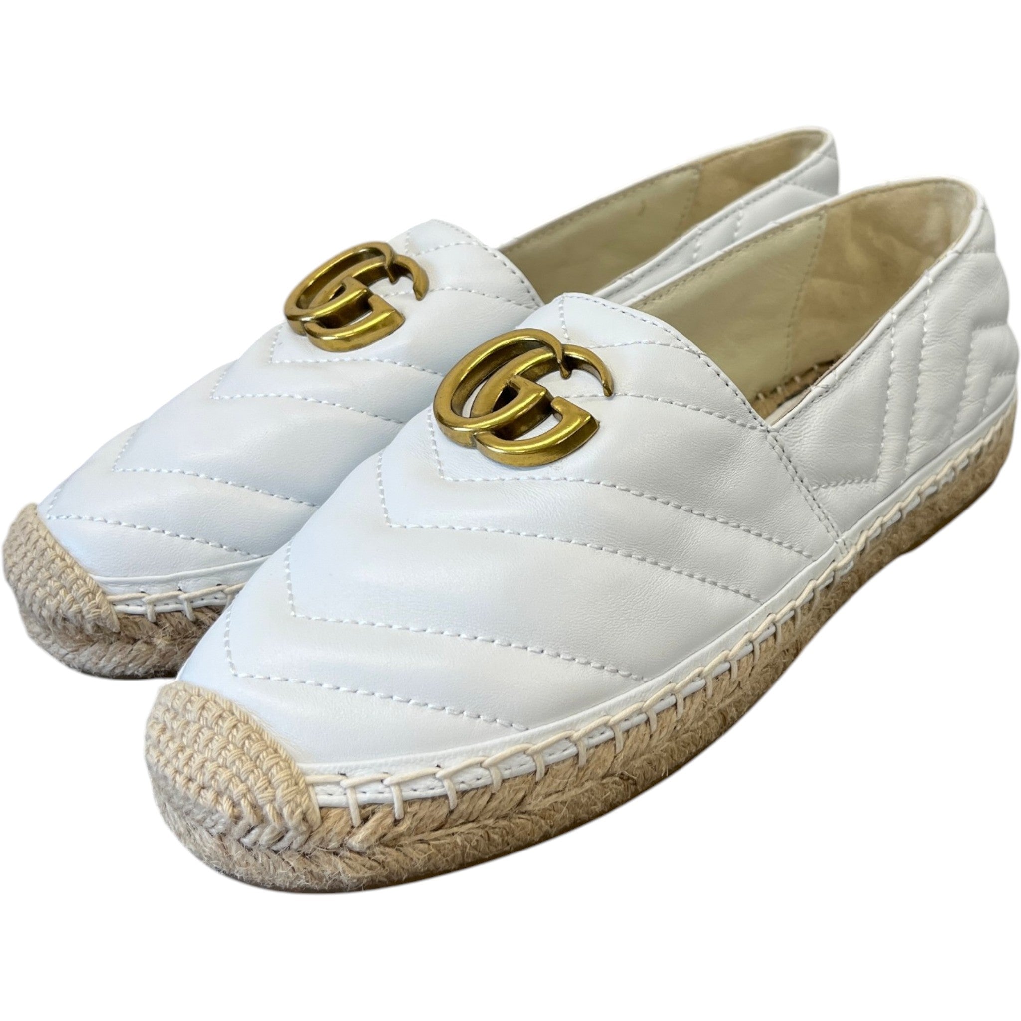 Women's Gg Supreme Sandals White Size EU 37 / UK 4