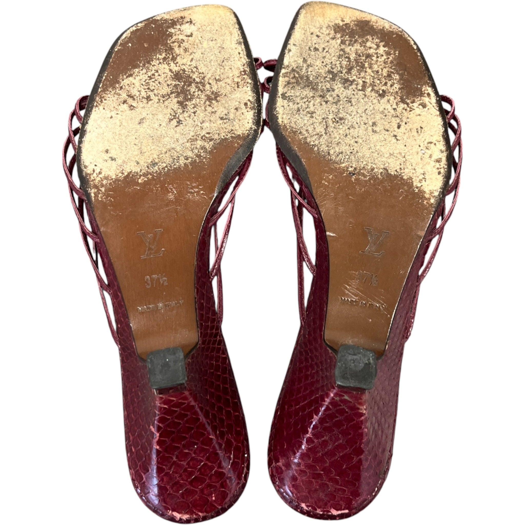 Women's Mules Heels Burgundy Size EU 37.5 / UK 4.5