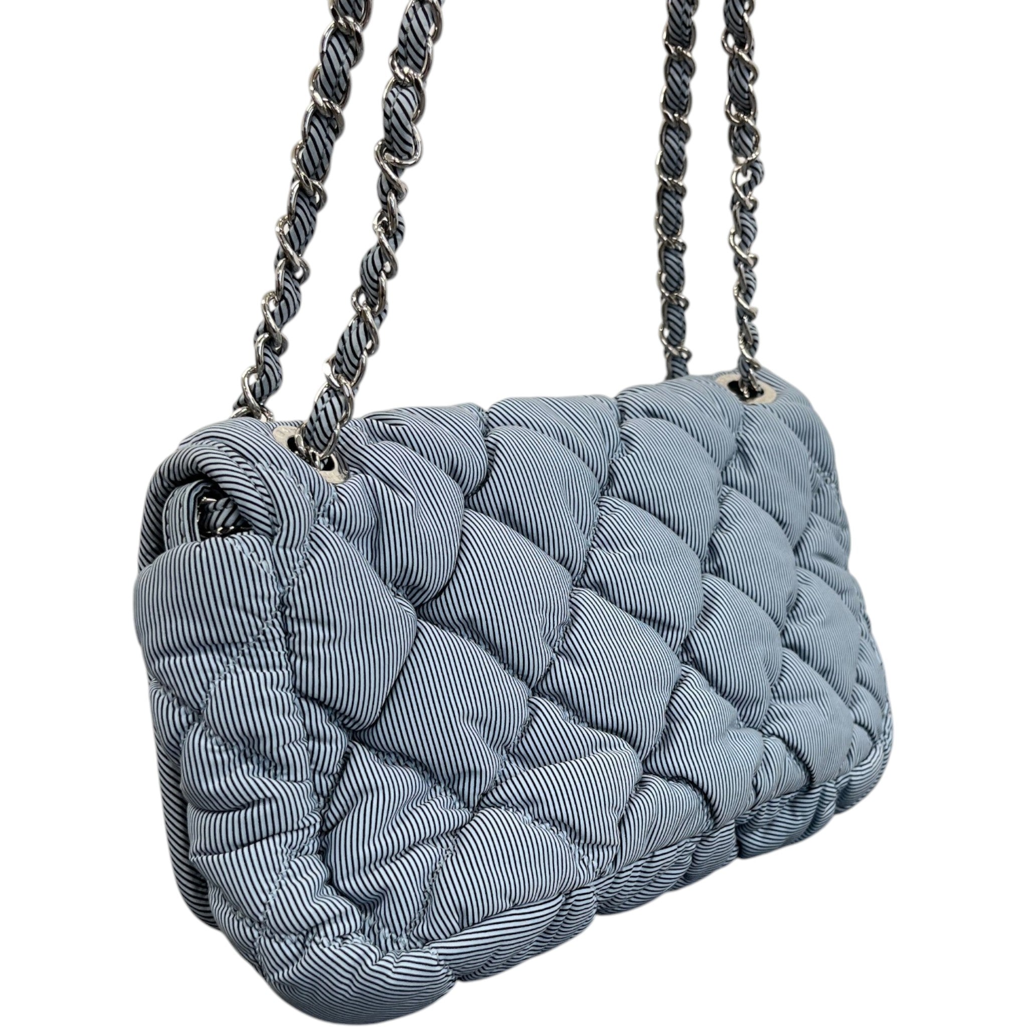 Women's Cruise Bubble Quilted Flap Bag Blue