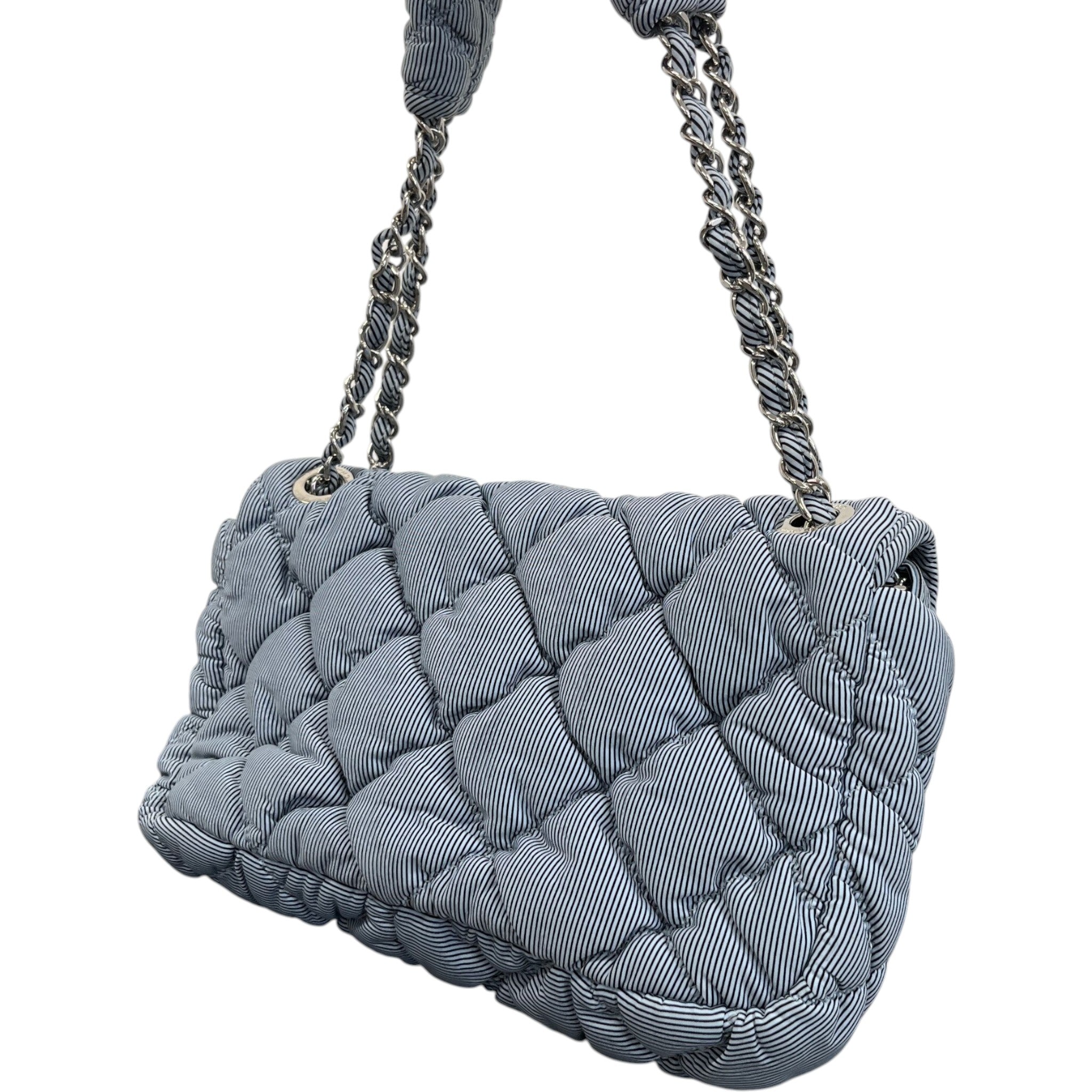 Women's Cruise Bubble Quilted Flap Bag Blue