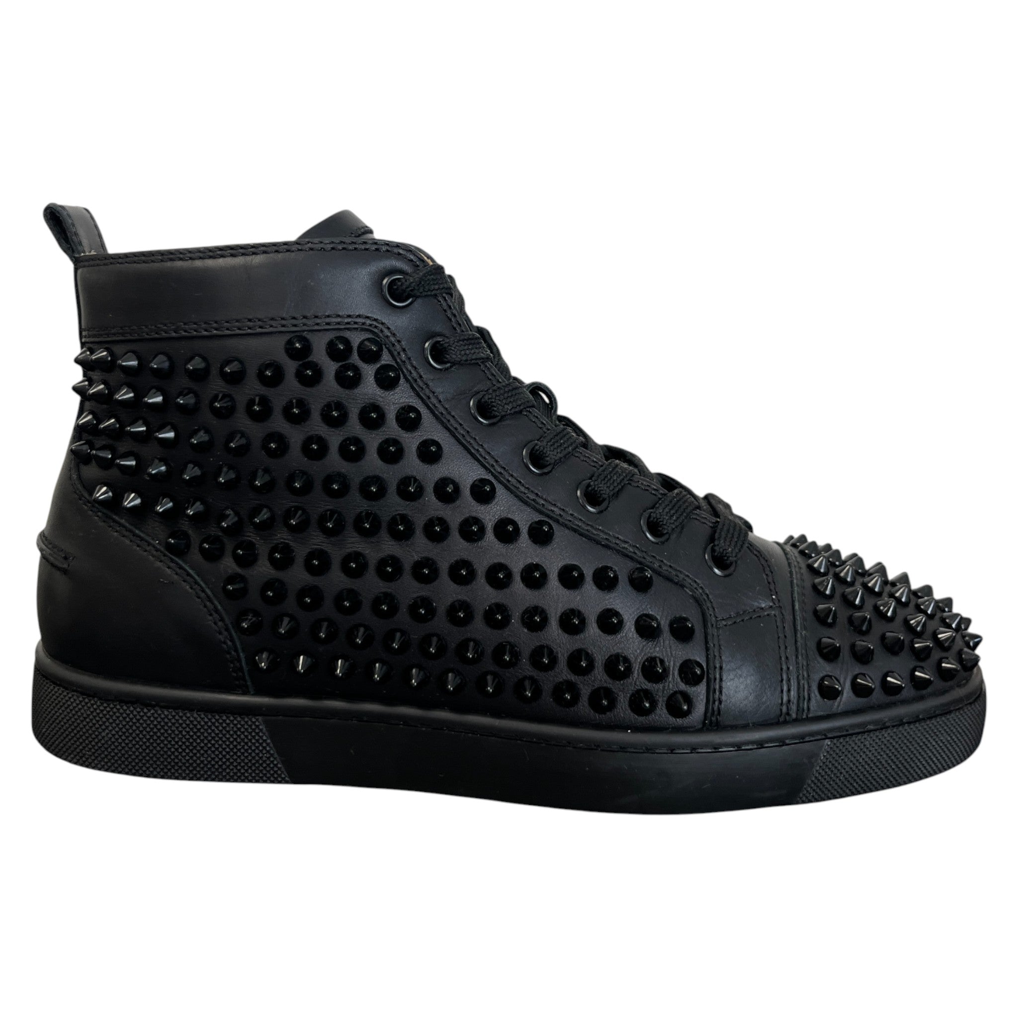 Men's Louis Spikes Flat High Trainers Black Size EU 40 / UK 6